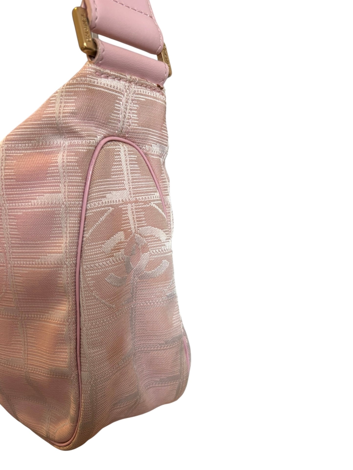 Chanel Pink Travel Line Shoulder Bag 2000s
