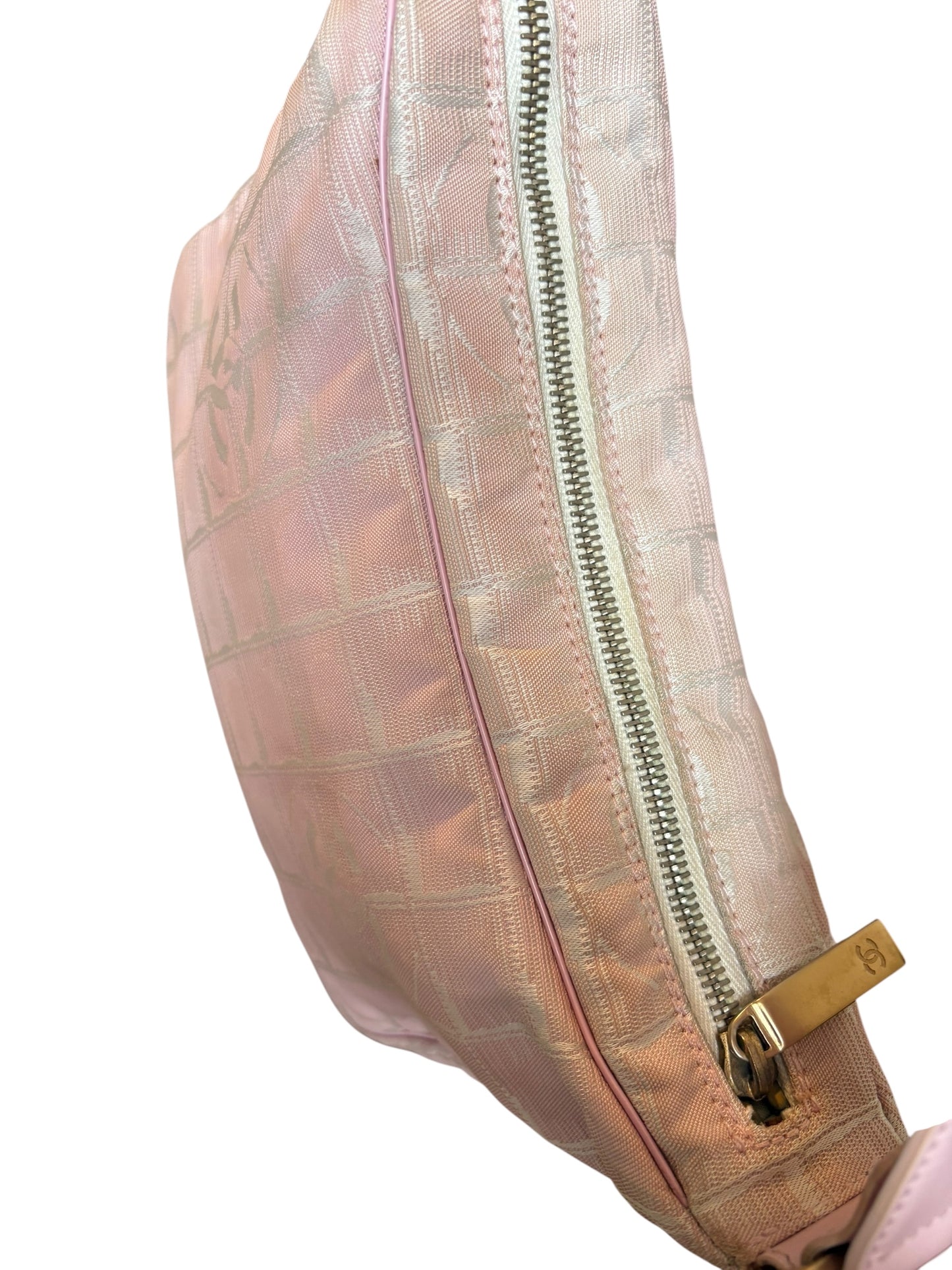 Chanel Pink Travel Line Shoulder Bag 2000s
