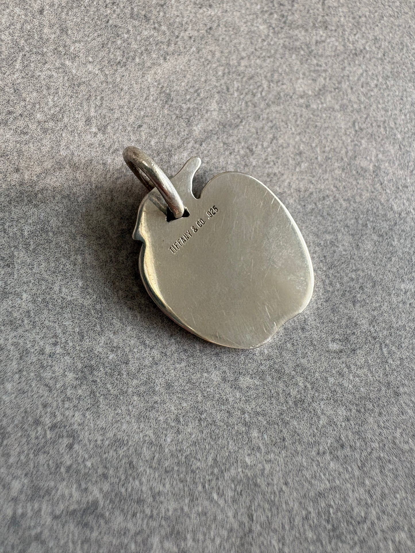 Tiffany & Co. Sterling Silver Engravable Apple Pendant