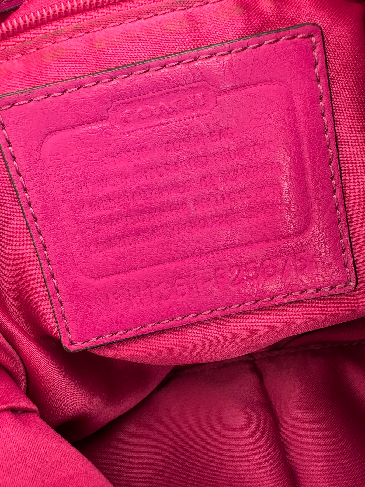 Coach Beige and Pink Monogram Two-way Shoulder Bag