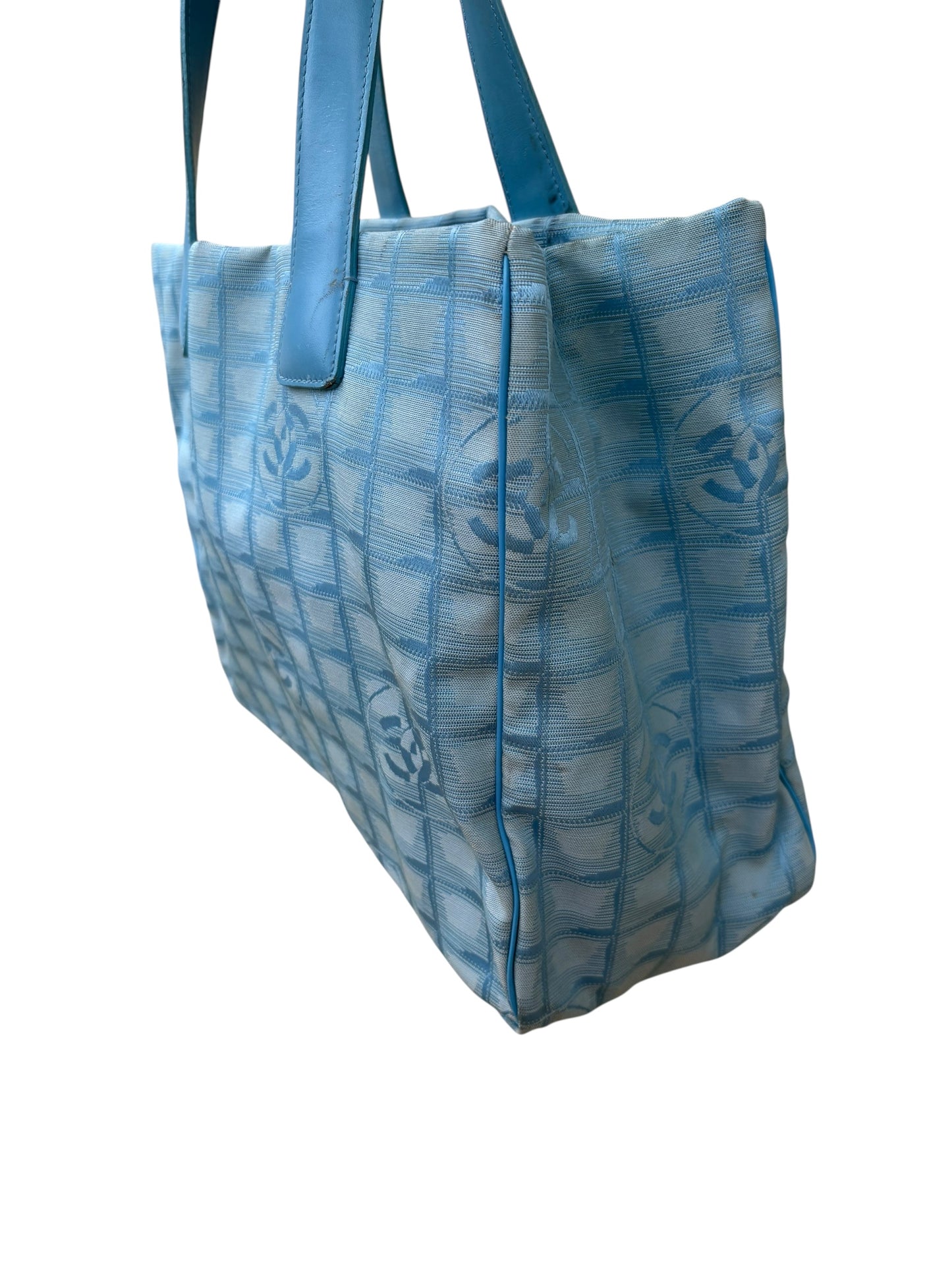 Chanel Blue CC Travel Line Tote Bag