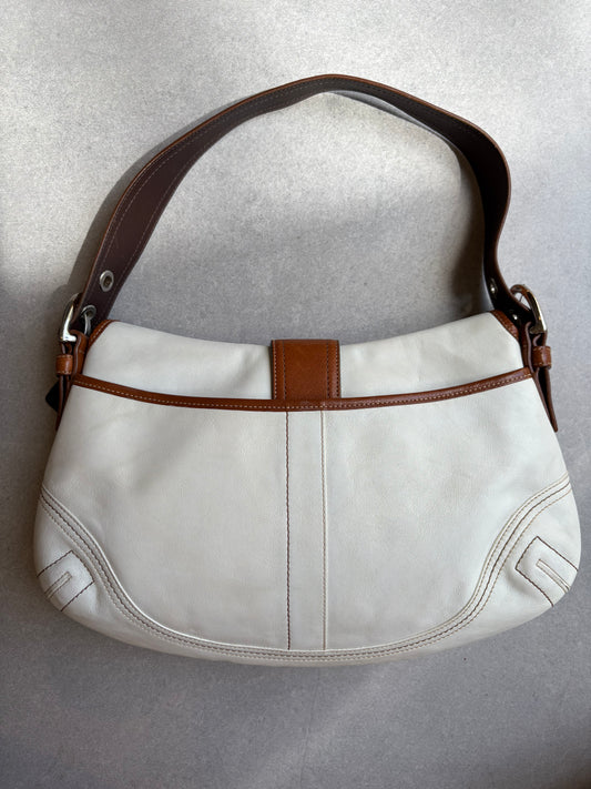 Coach Soho Cream and Brown Leather Shoulder Bag