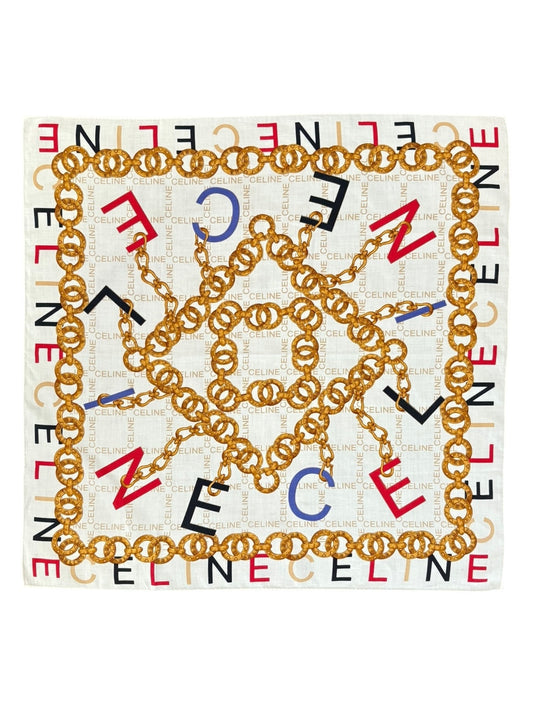 Celine Chain Scarf White