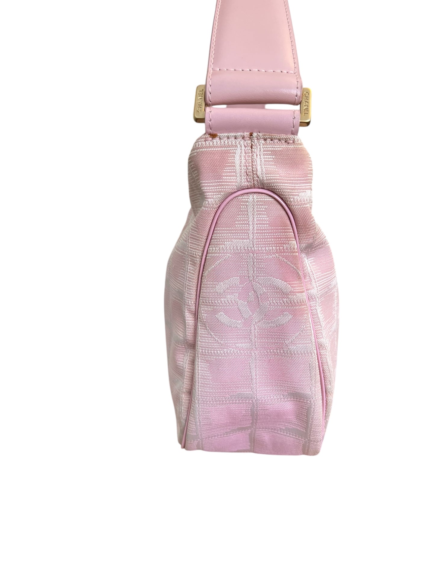 Chanel Pink Travel Line Shoulder Bag 2000s
