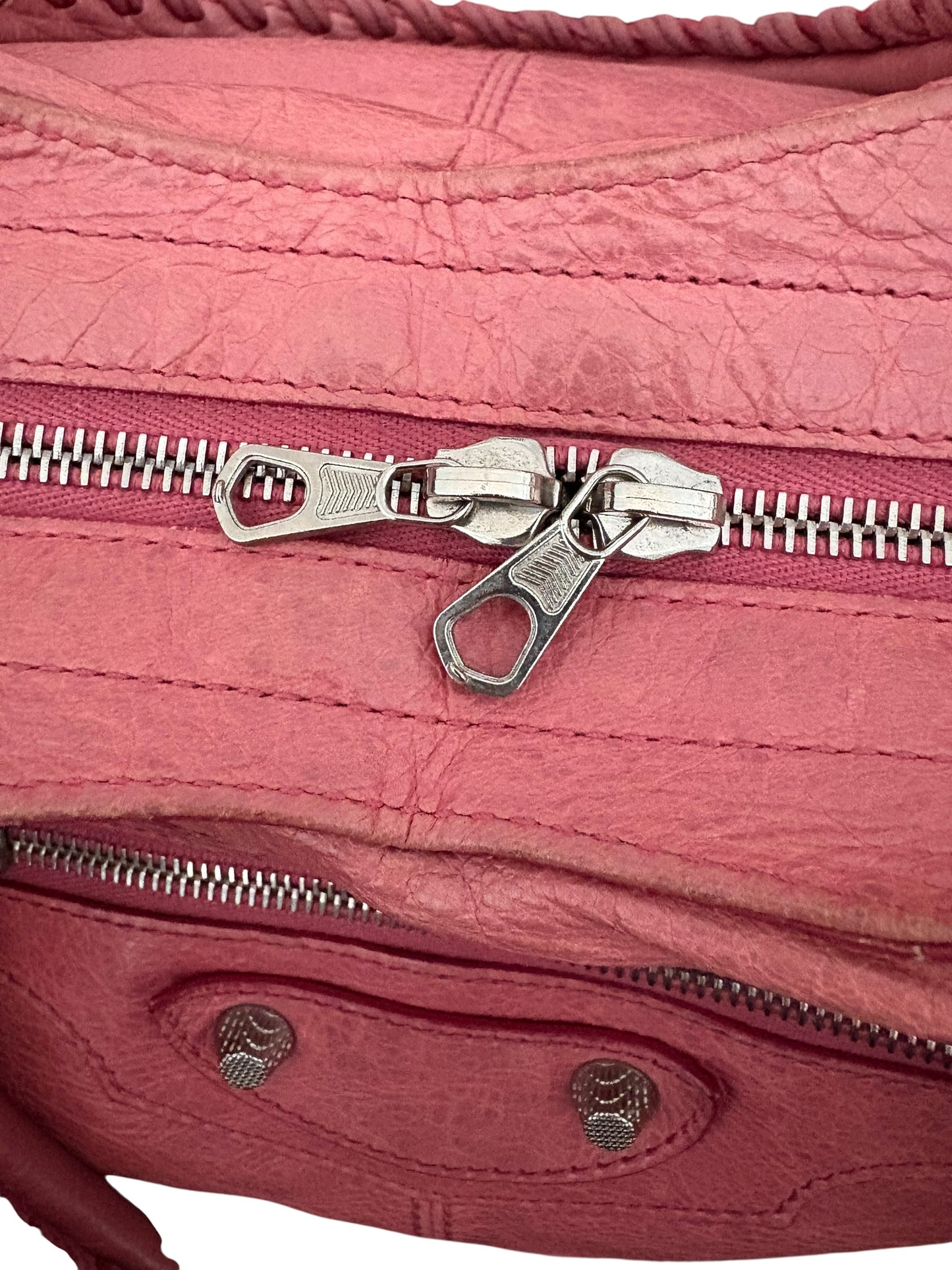 Balenciaga Pink Leather City Bag 2000s