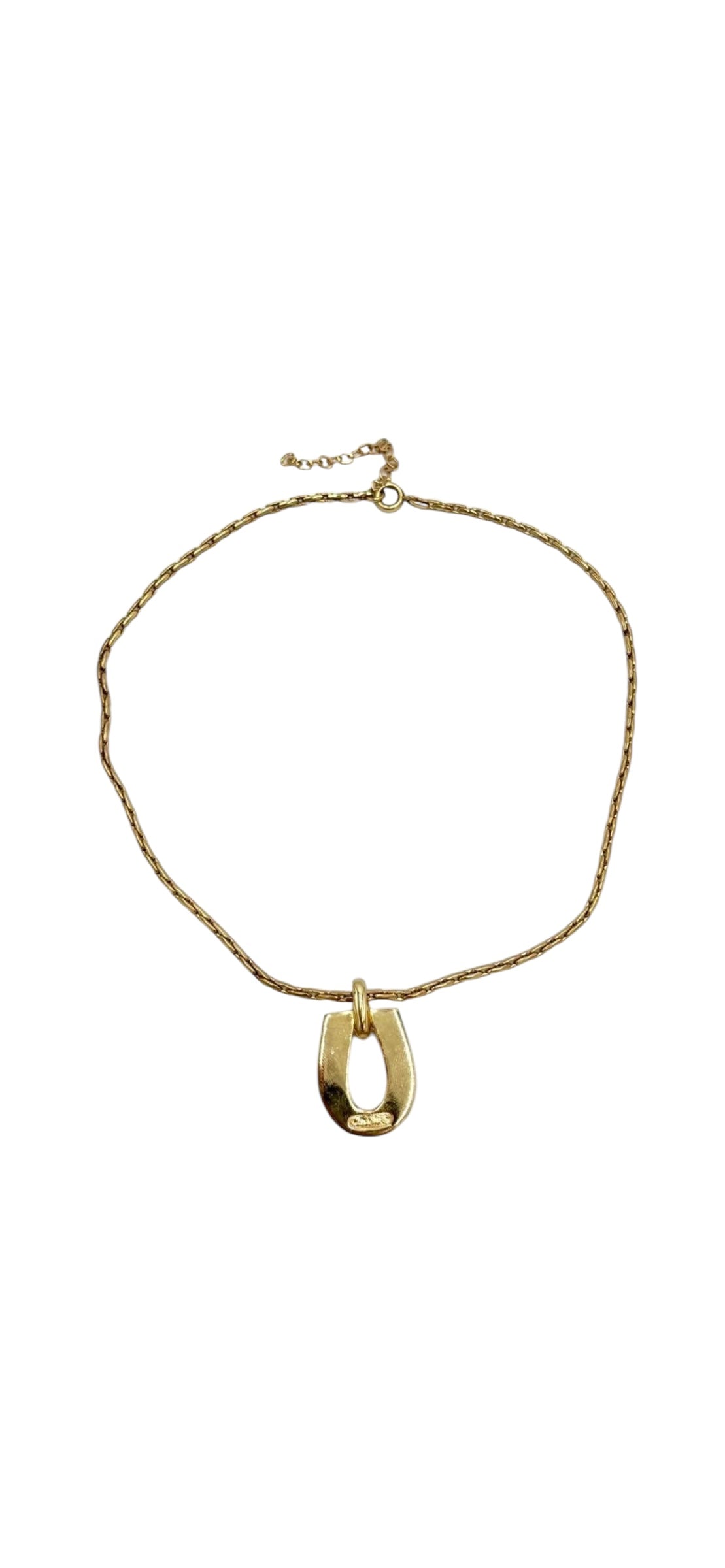 Dior Horseshoe Pendant Necklace