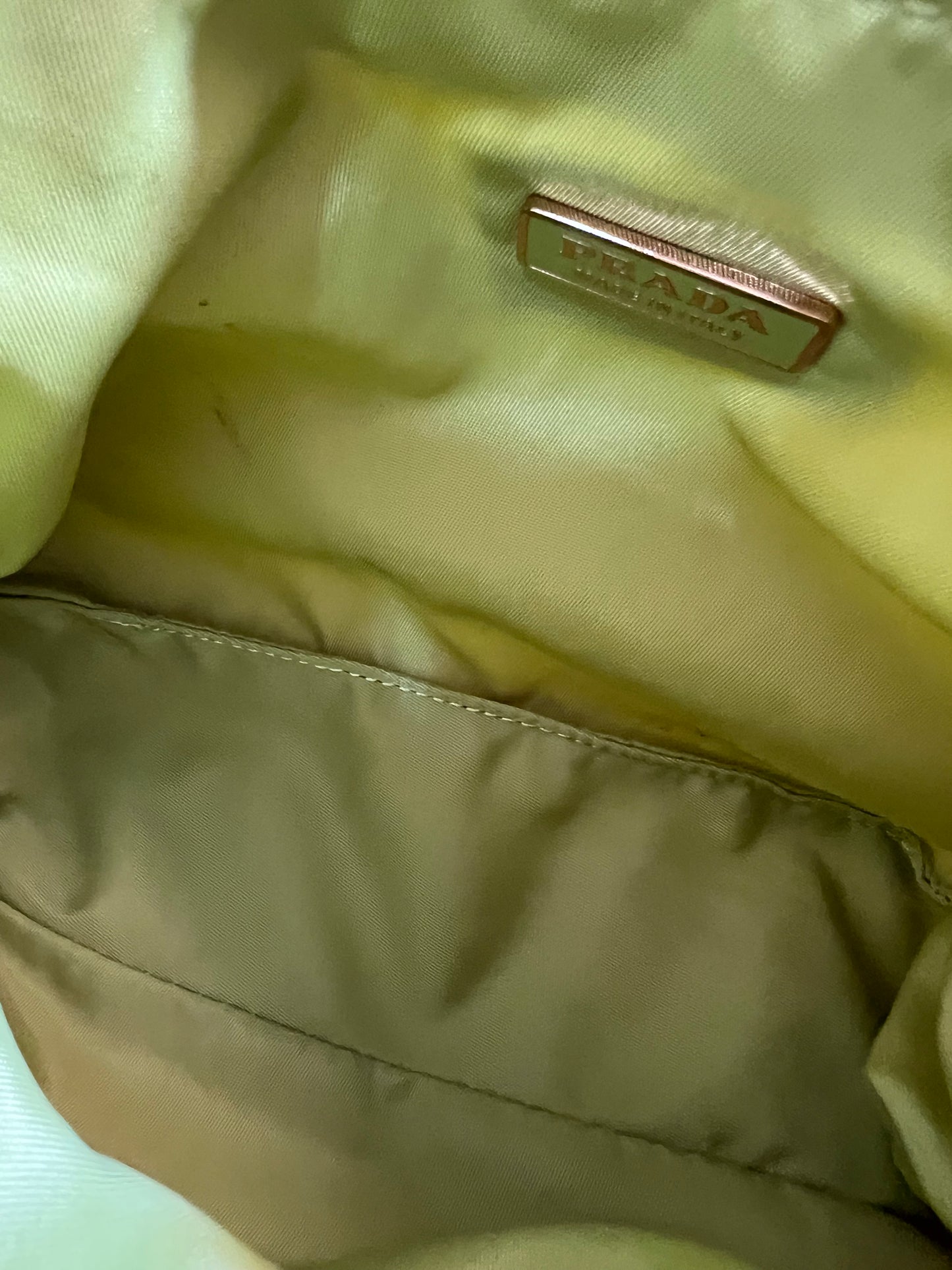 Prada Yellow Re-edition 2000 Nylon bag