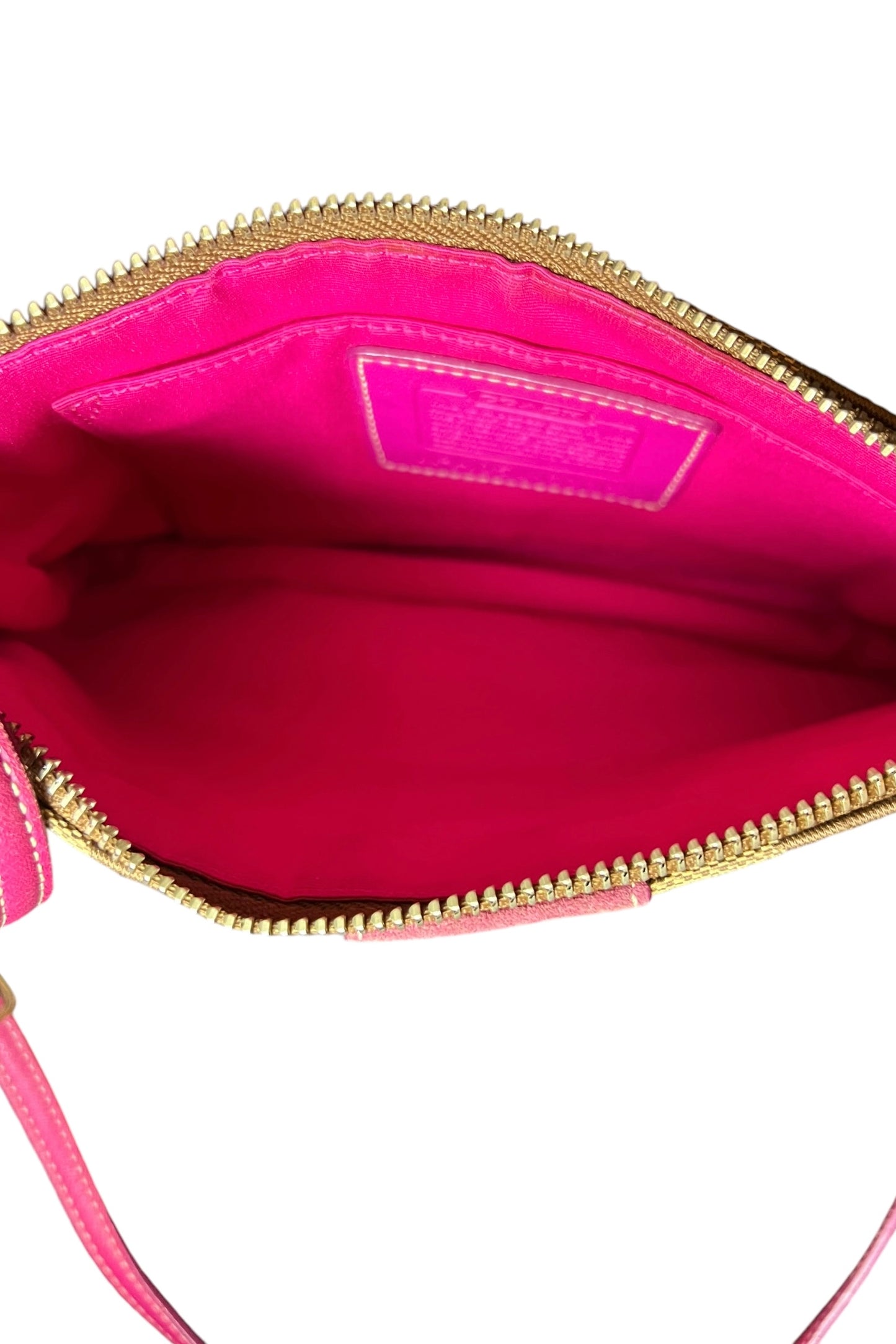 Coach Canvas Signature Shoulder/Crossbody Bag Pink