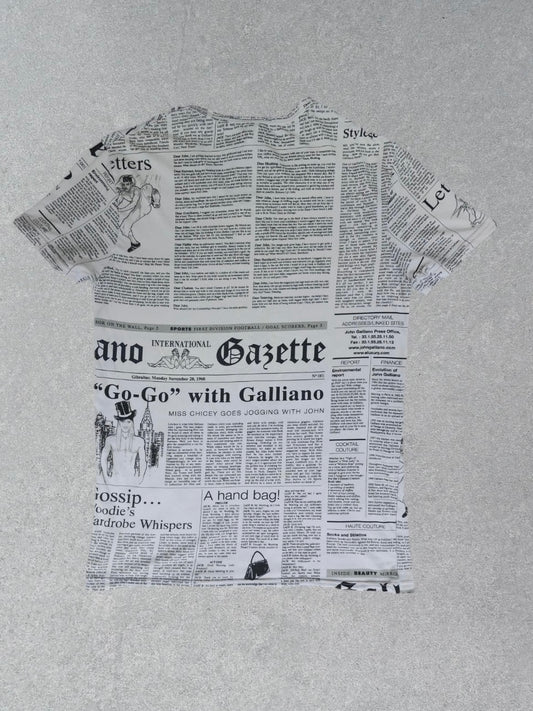 John Galliano Newspaper Top Size