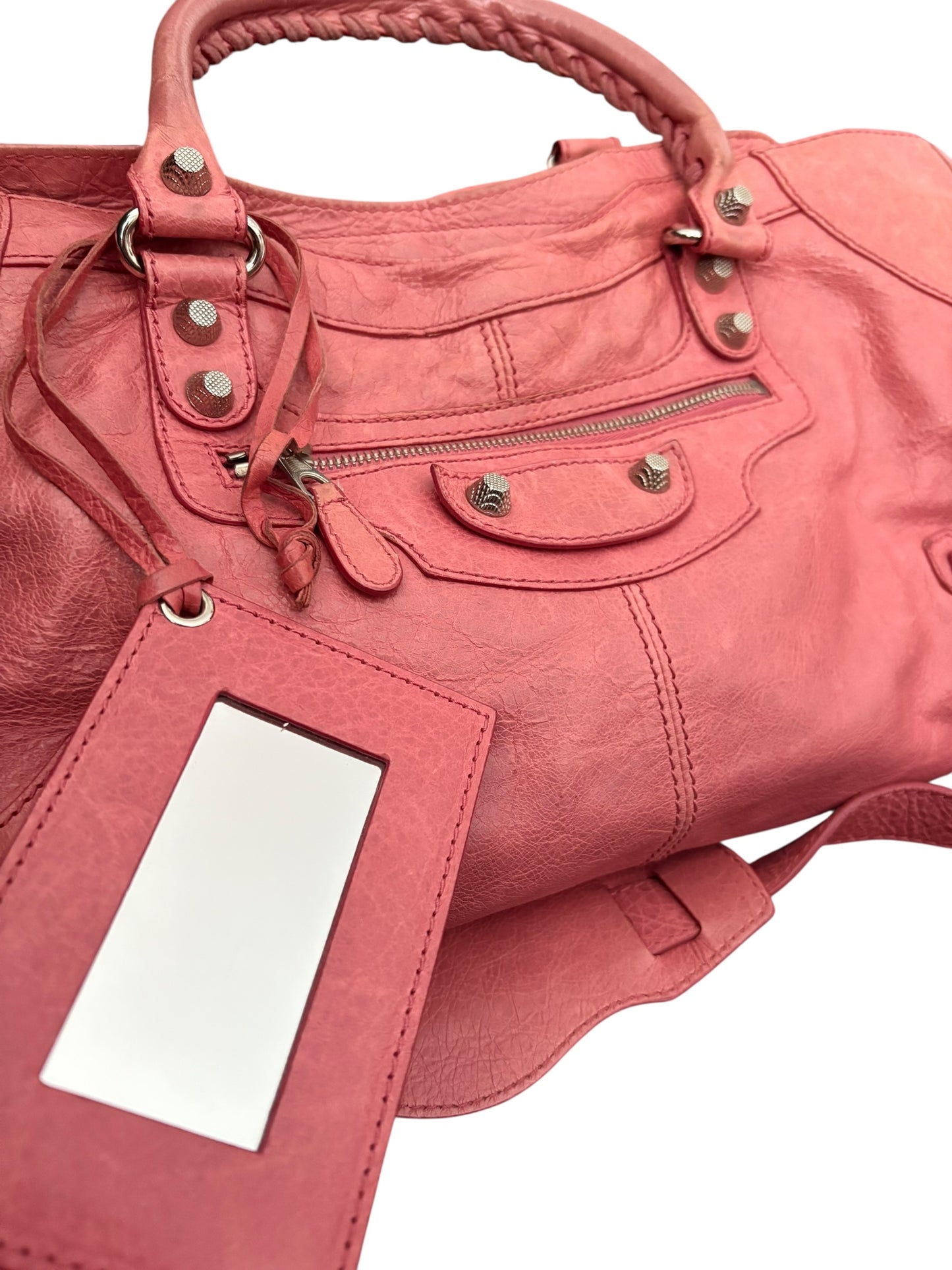 Balenciaga Pink Leather City Bag 2000s