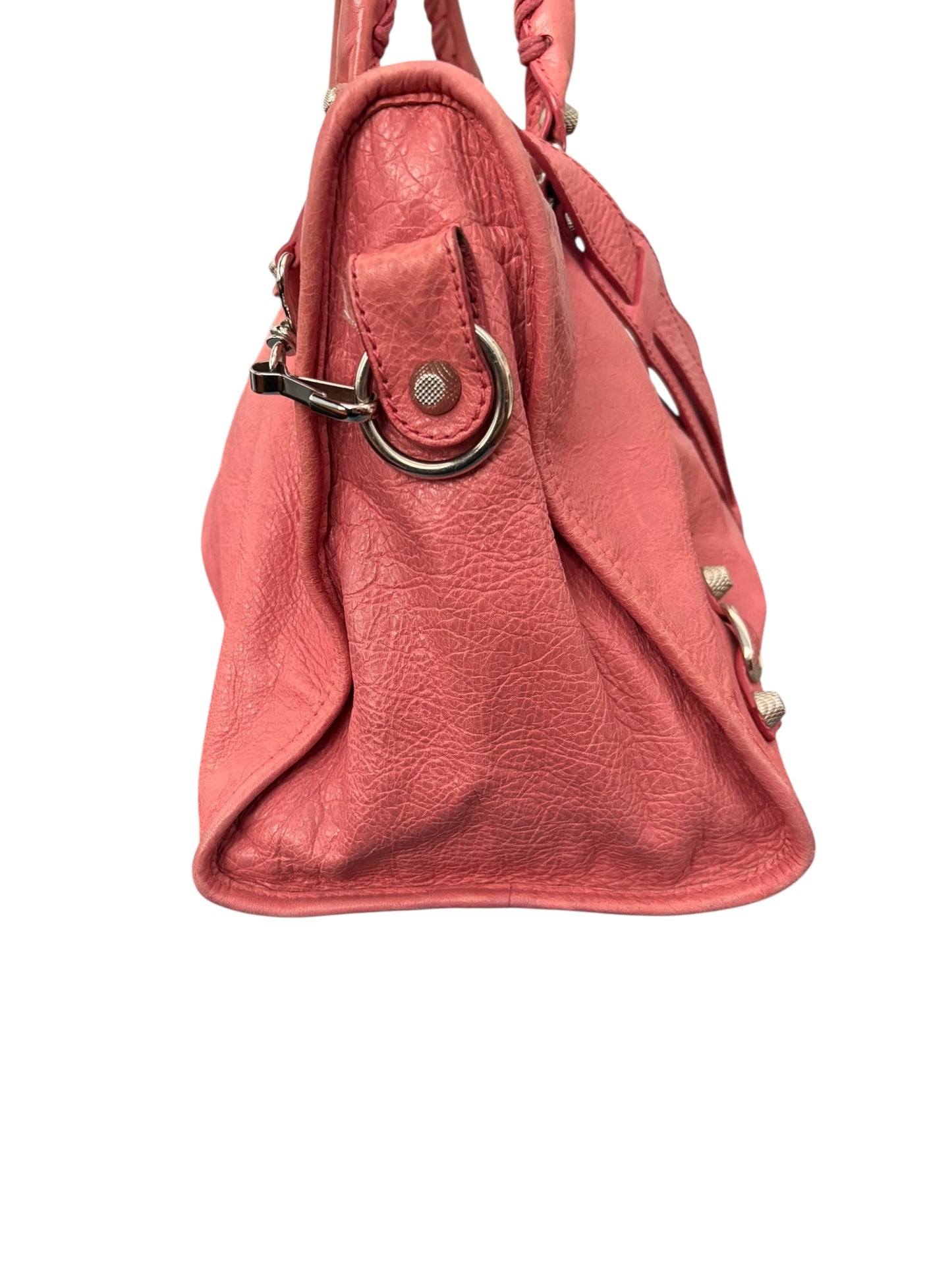 Balenciaga Pink Leather City Bag 2000s