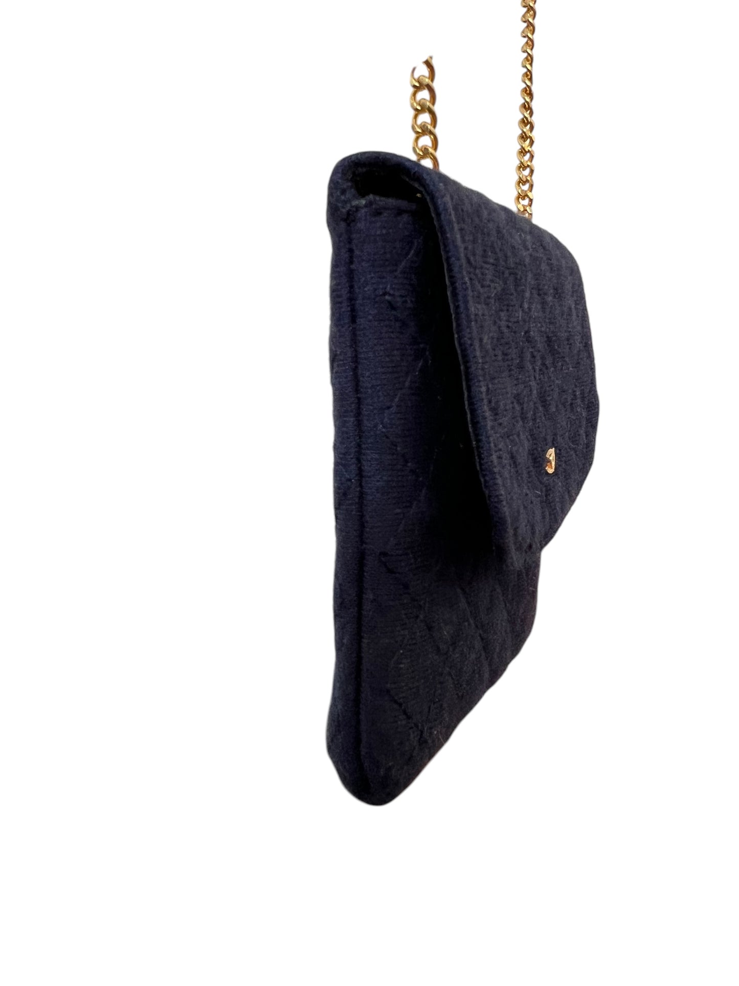 Chanel Chain Pouch Jersey Navy