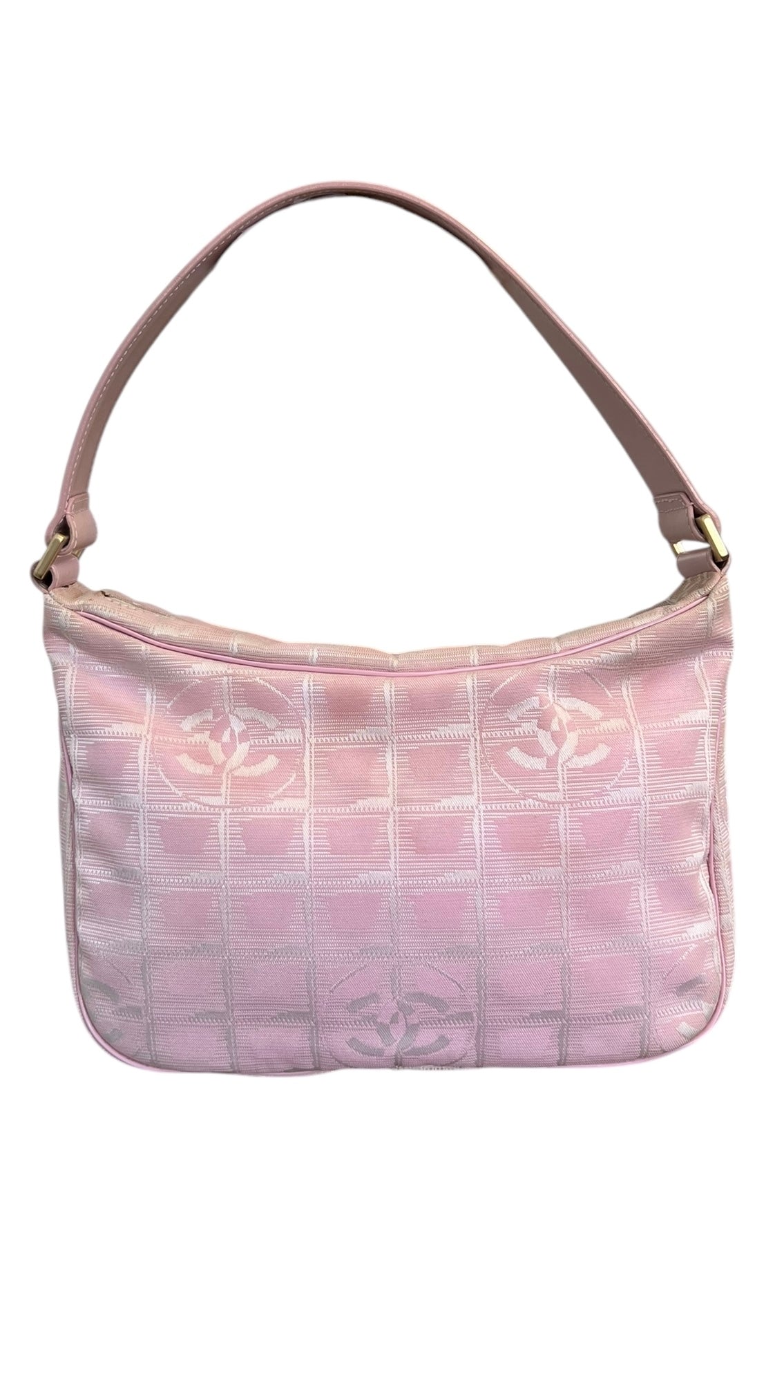 Chanel Pink Travel Line Shoulder Bag 2000s