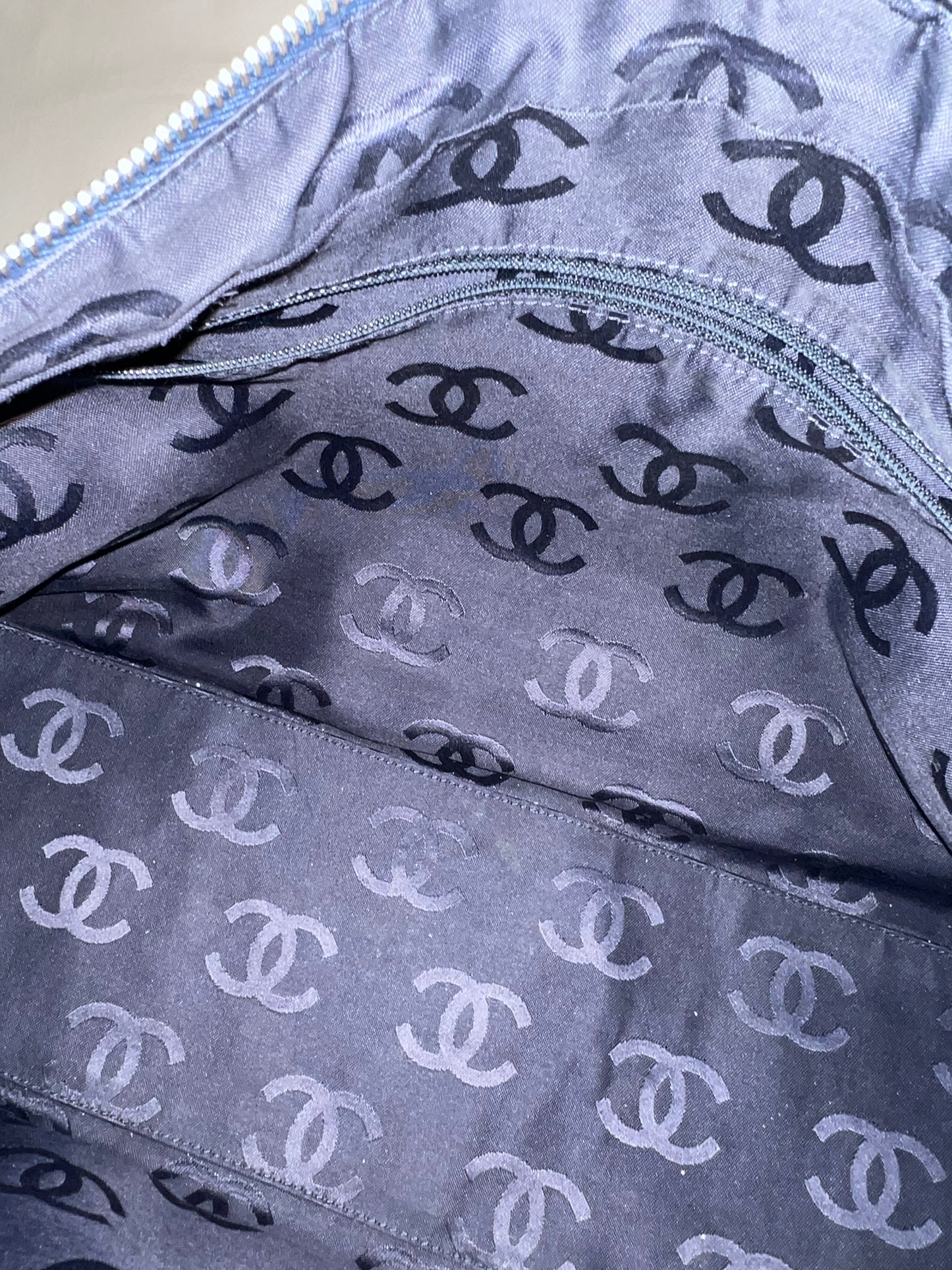 Chanel CC Denim Hobo Shoulder Bag