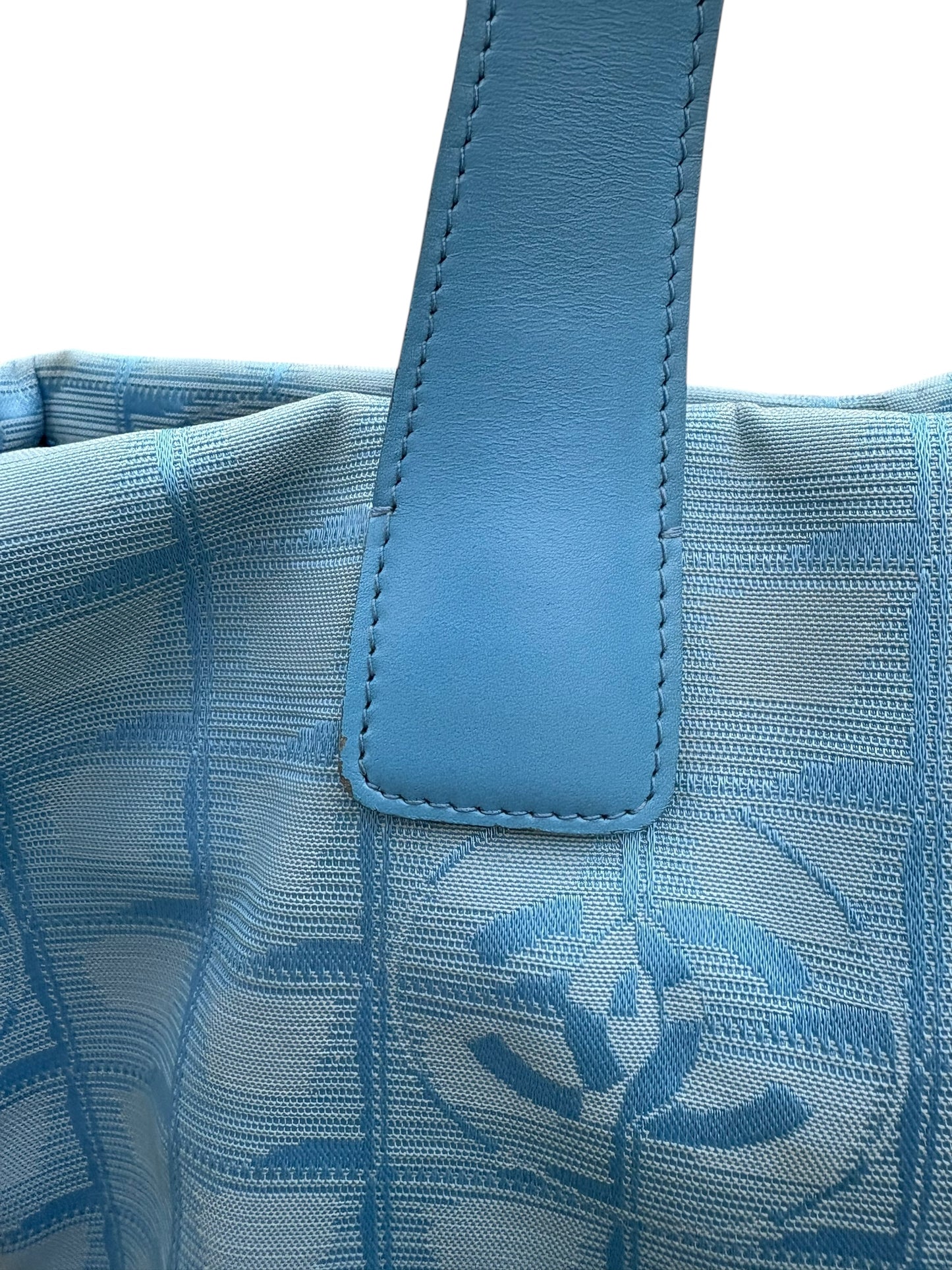 Chanel Blue CC Travel Line Tote Bag