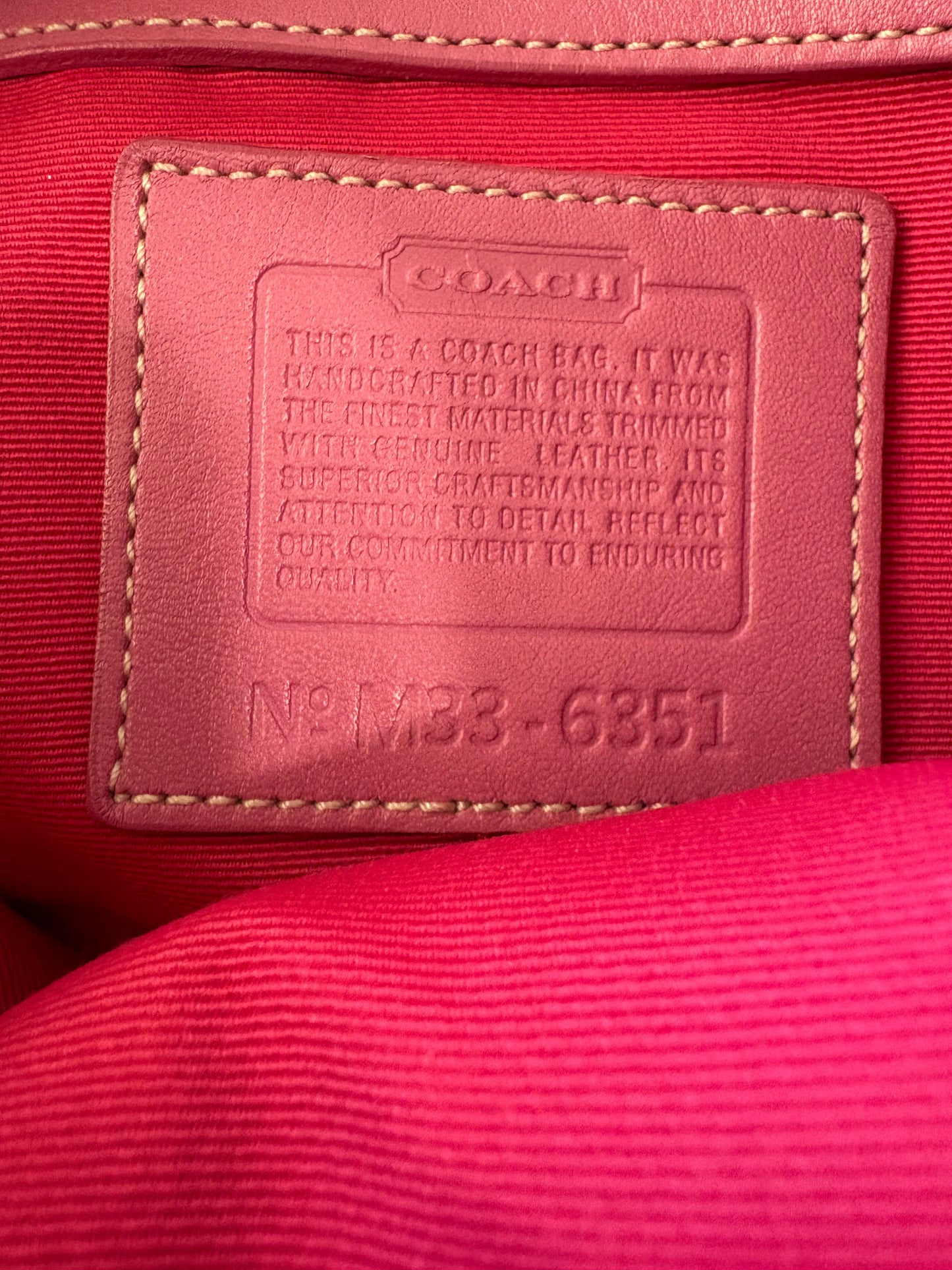 Coach Soho Shoulder Bag Pink Monogram