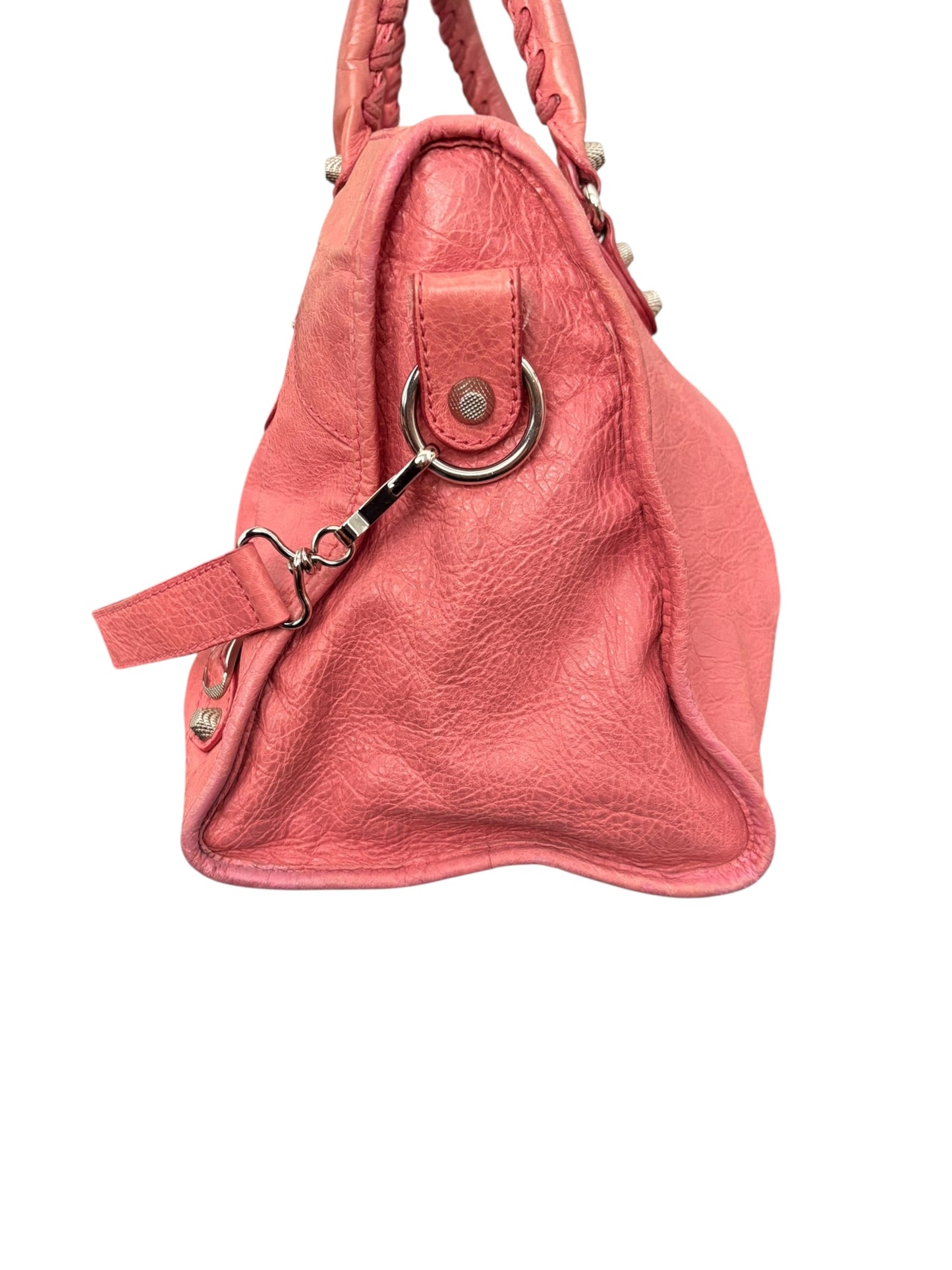Balenciaga Pink Leather City Bag 2000s