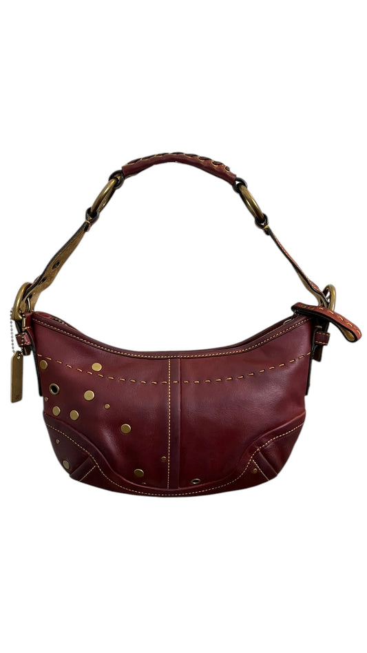 Coach Red Moon Studded Shoulder Bag