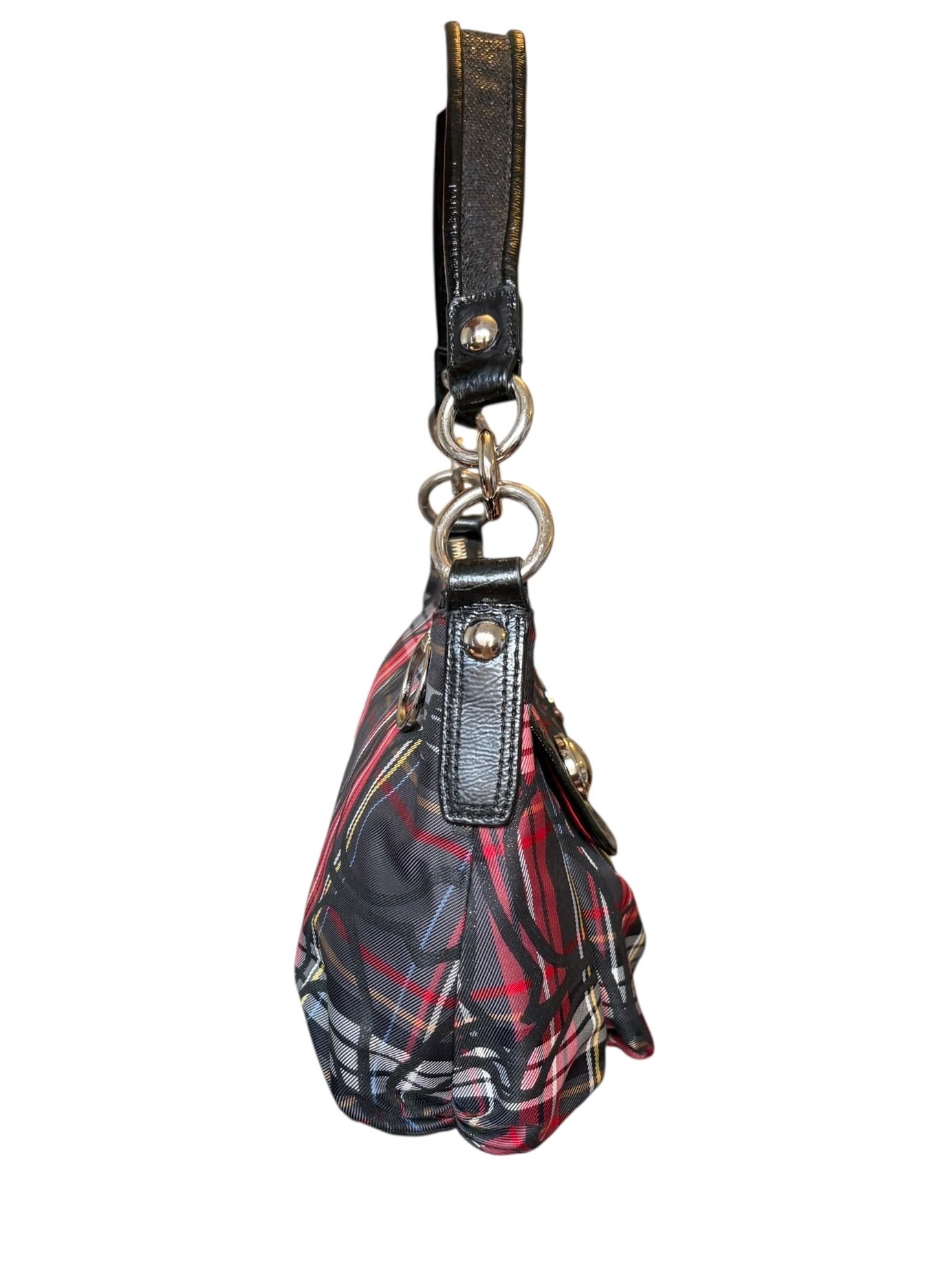 Coach Poppy Tartan Two Way Shoulder Bag