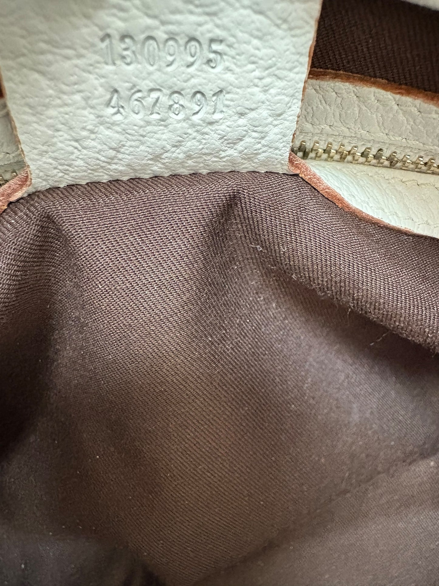 Gucci GG White Leather Jackie Bag