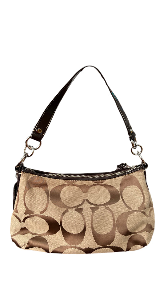 Coach Signature Print Monogram Two Way Shoulder Bag