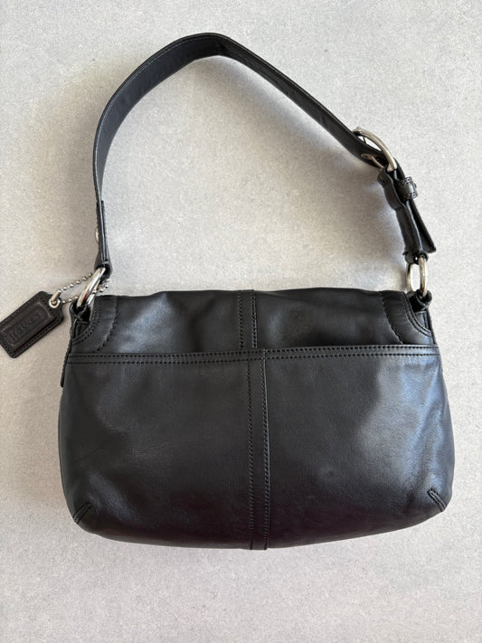 Coach Soho Black Leather Shoulder Bag