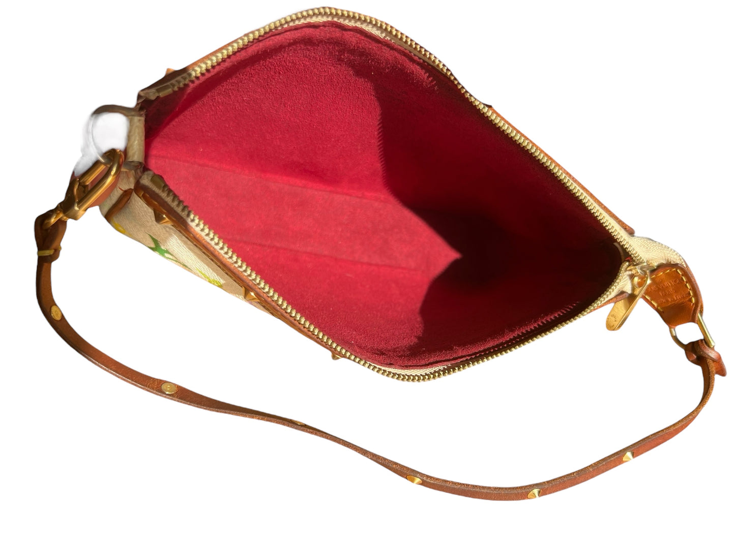 Louis Vuitton x Takashi Murakami White Multicolour Pochette Accessoires 2000s