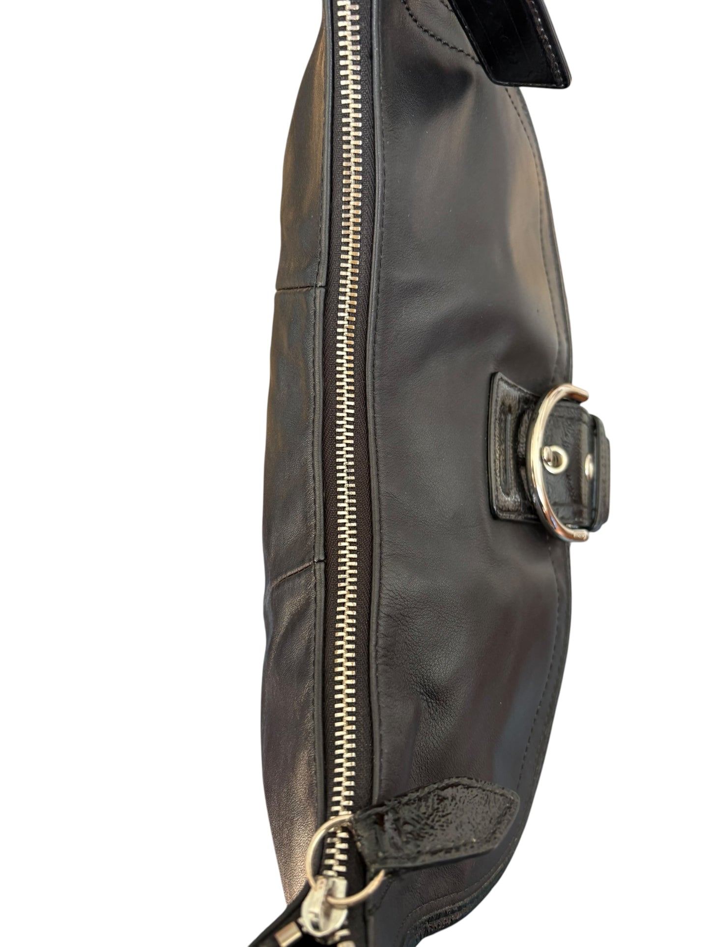 Coach Soho Buckle Black Leather Shoulder Bag