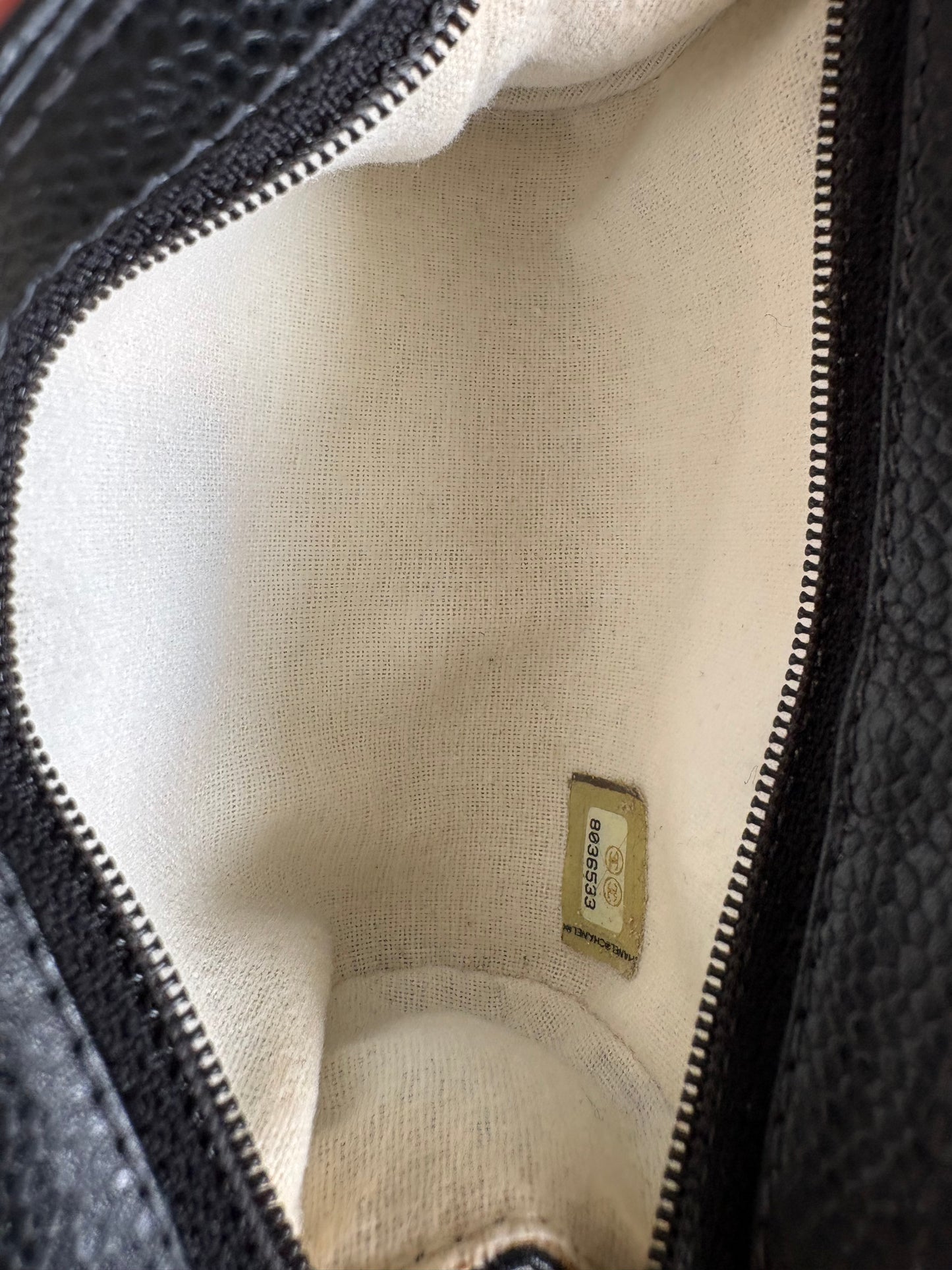 Chanel Black Cavier Leather with Gold Hardware