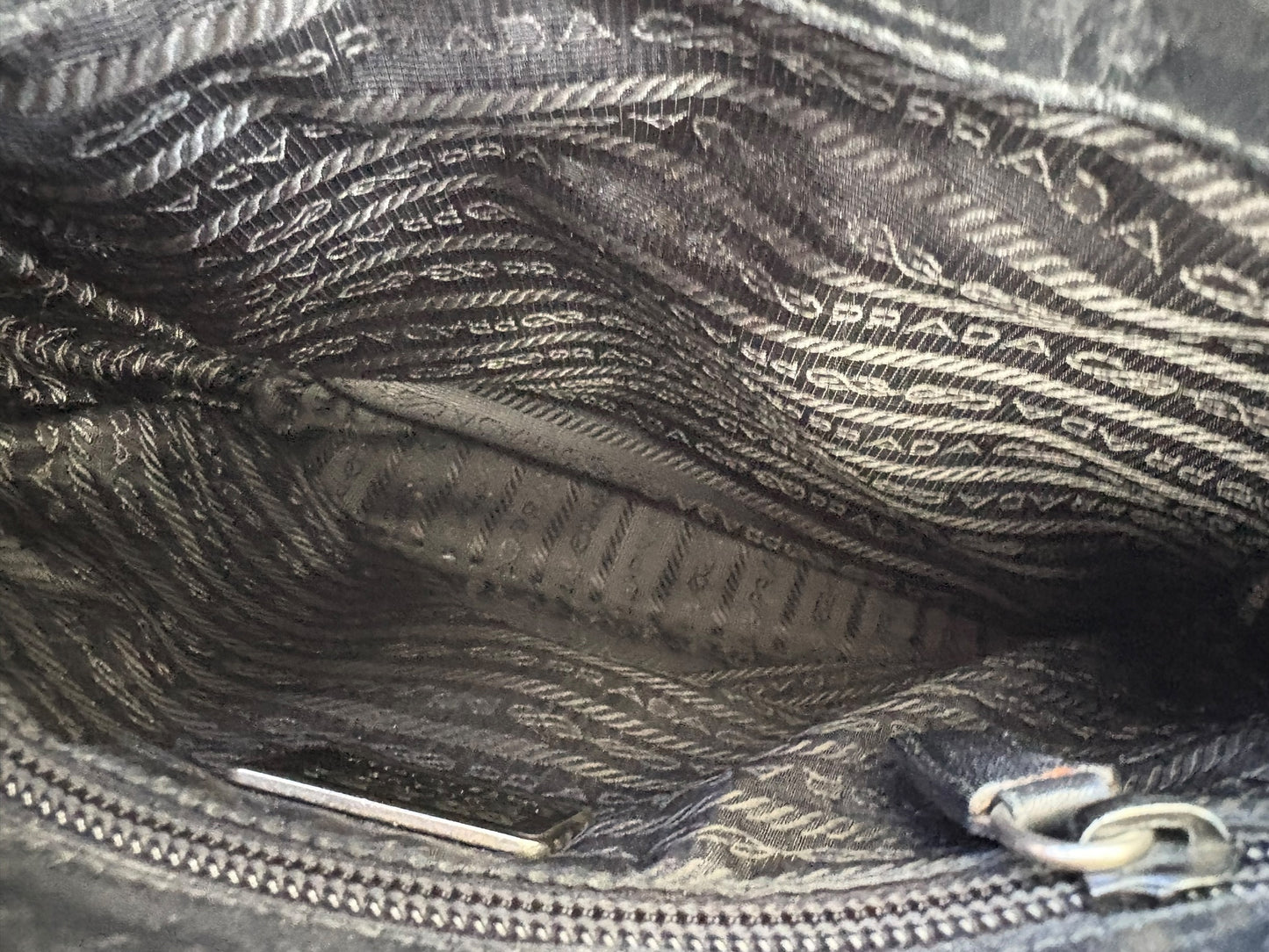 Prada Knit Shoulder Tote Bag Black