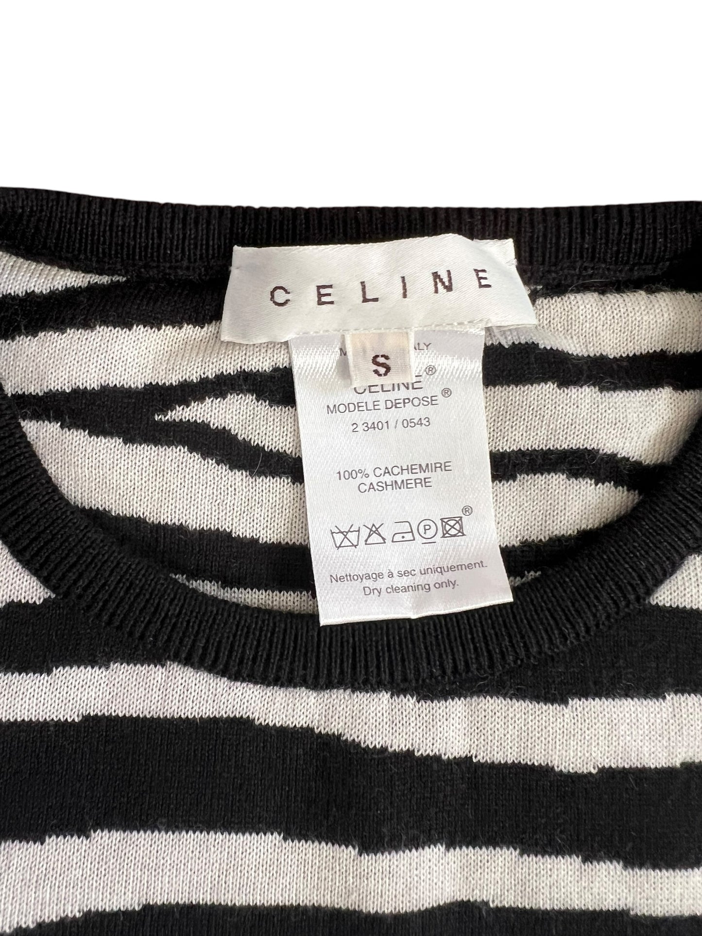 Celine Zebra Cashmere Tank Top