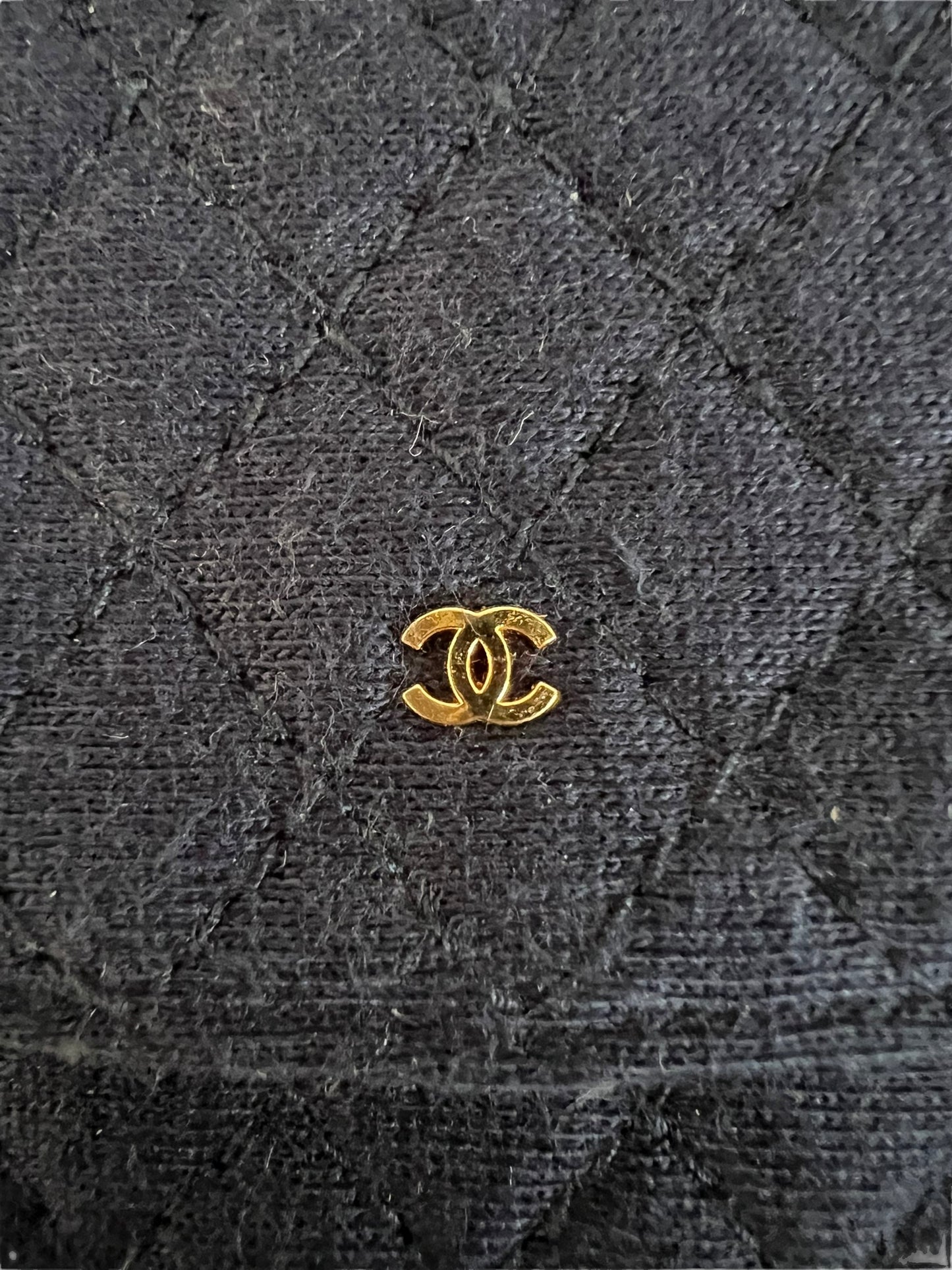 Chanel Chain Pouch Jersey Navy