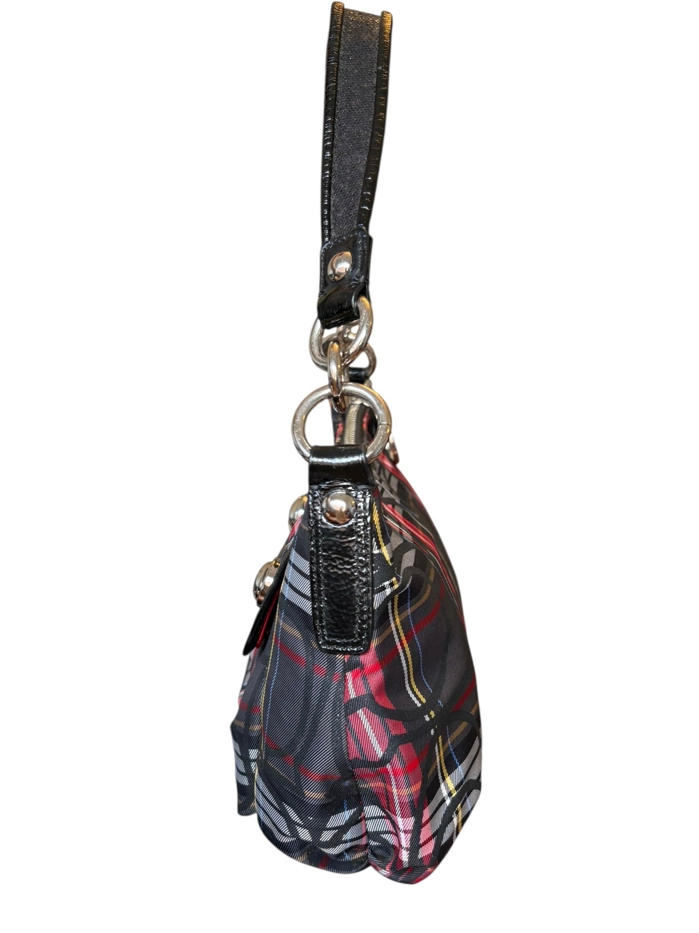 Coach Poppy Tartan Two Way Shoulder Bag