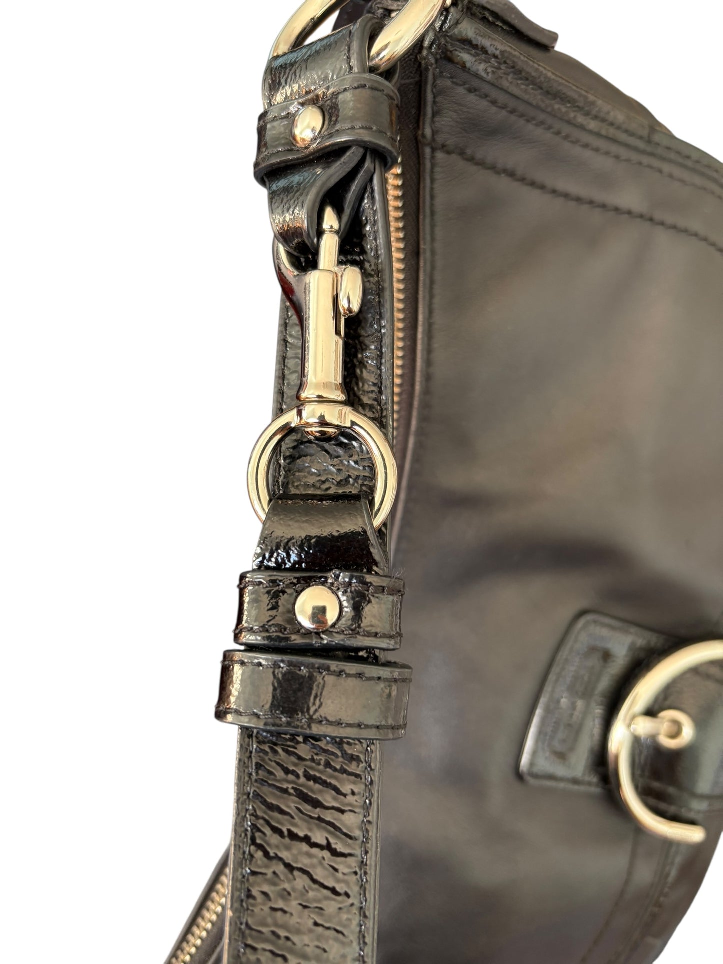Coach Soho Buckle Black Leather Shoulder Bag