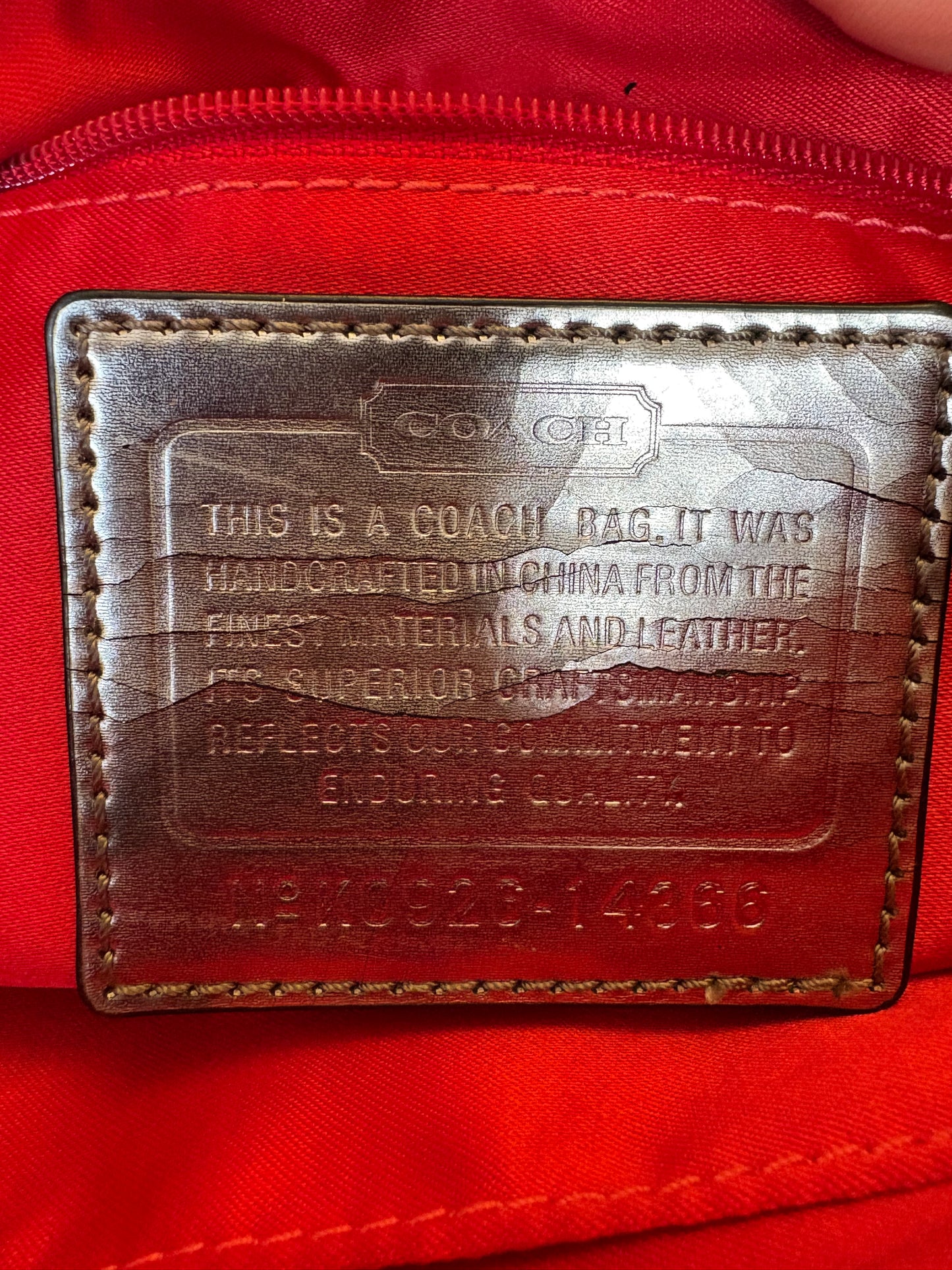 Coach Poppy Tartan Two Way Shoulder Bag