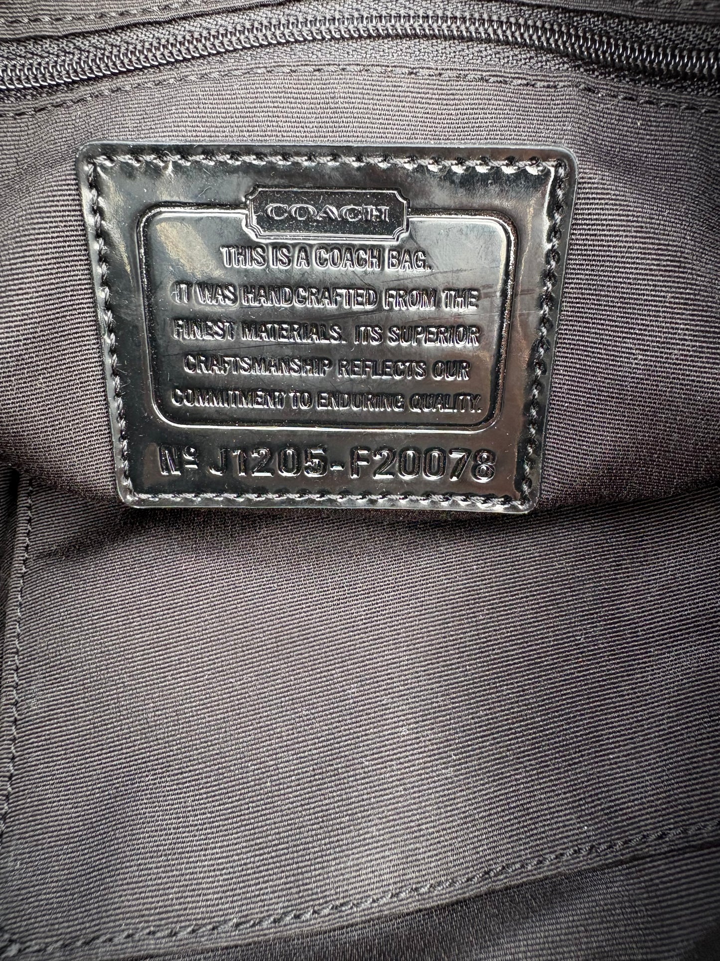 Coach Tartan Two-Way Handbag with Star Charm