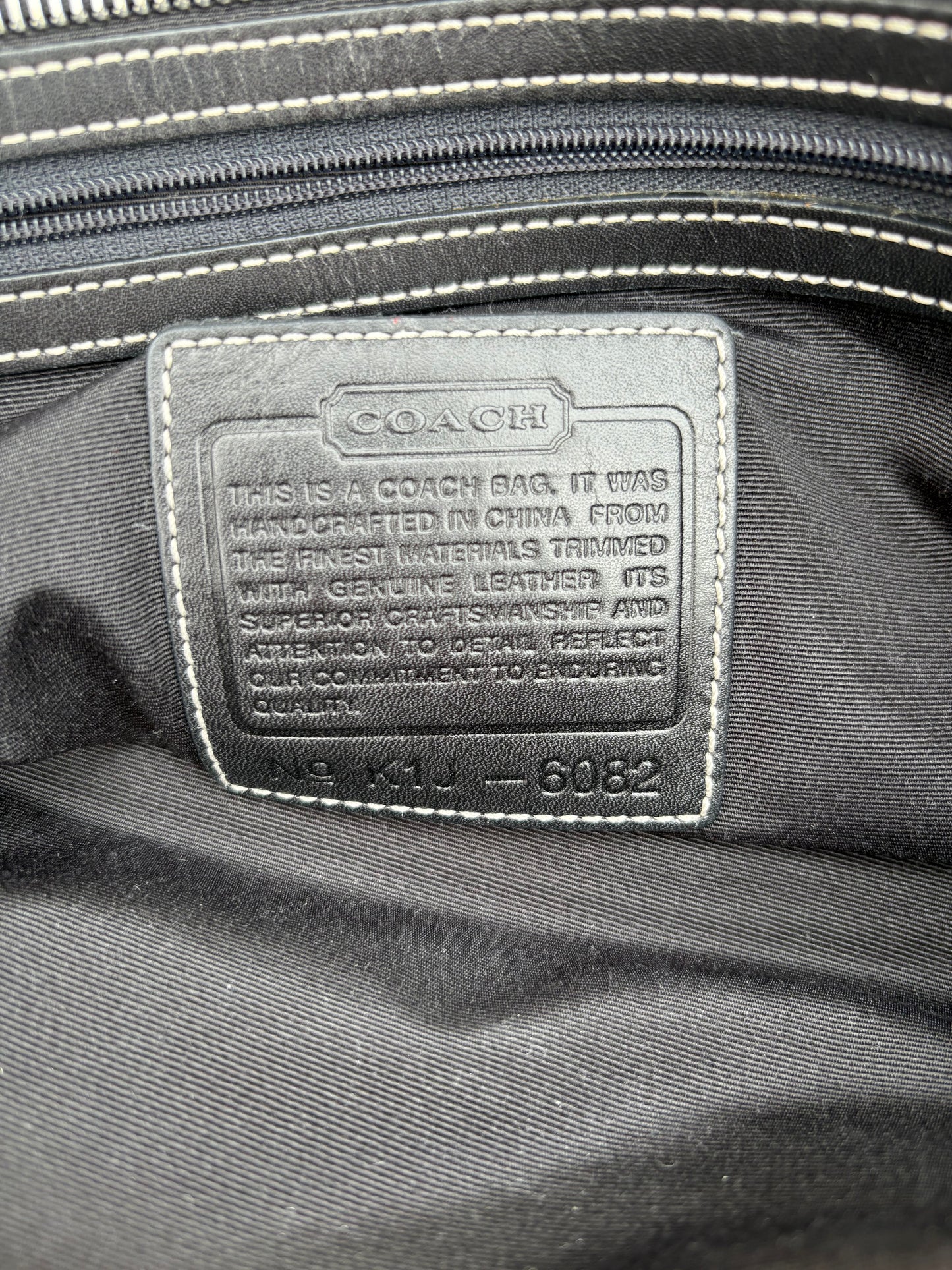 Coach Black Monogram Signature Tote Bag