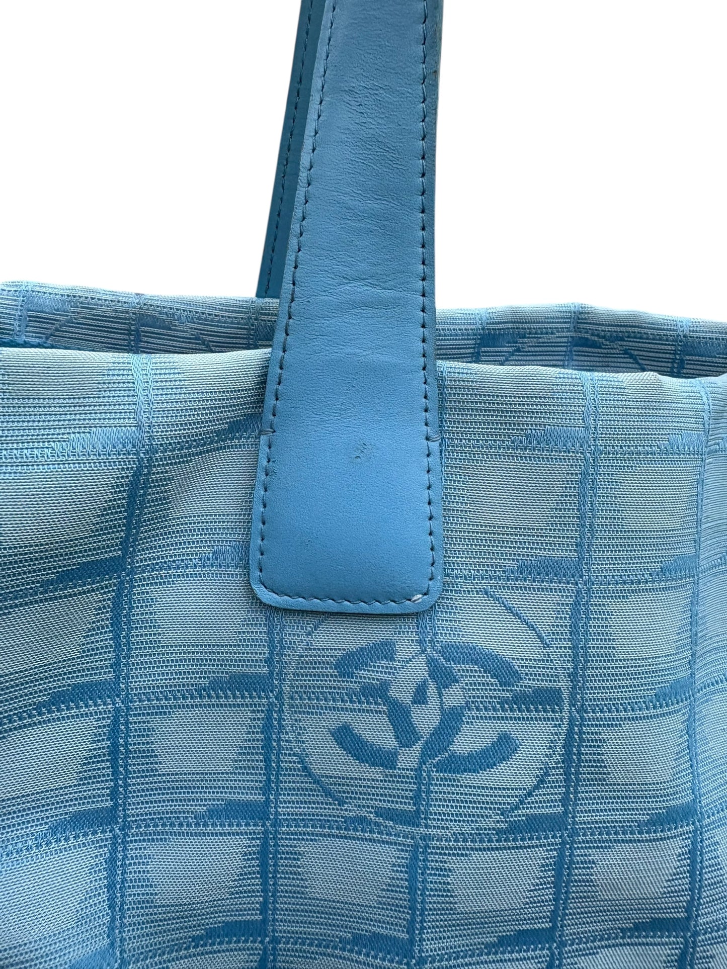 Chanel Blue CC Travel Line Tote Bag