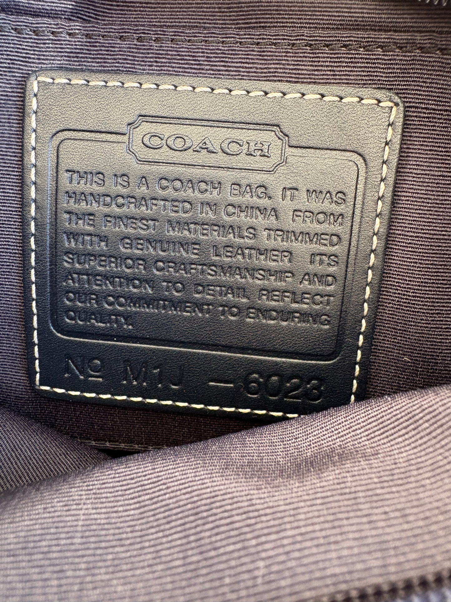Coach Blue Monogram Shoulder Bag