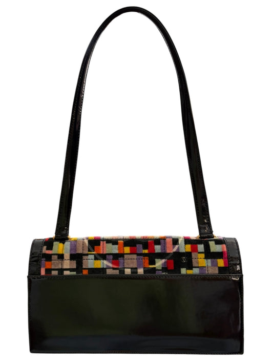 Chanel Shoulder Bag No. 6 Flap Velvet Multicolor Black