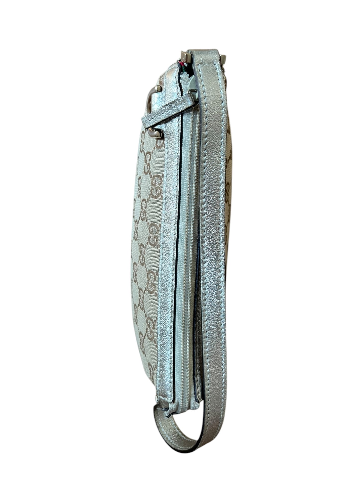 Gucci Metallic GG Canvas & Leather Abbey Pochette