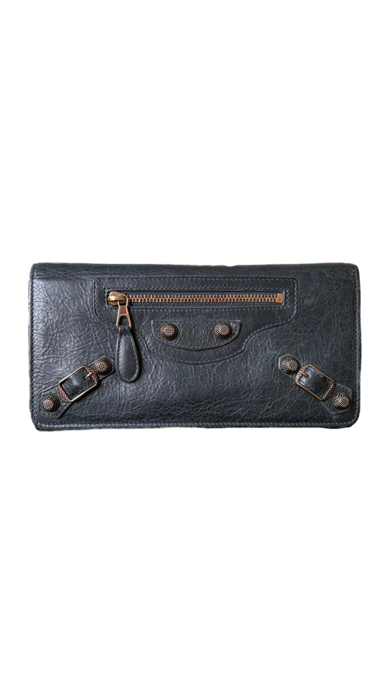 Balenciaga City Long Wallet Dark Green