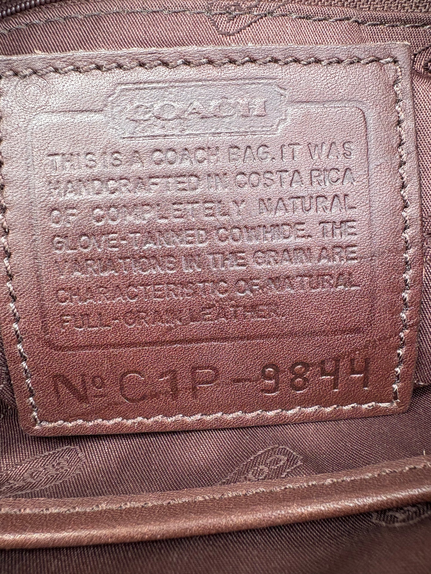 Coach Maroon Leather Bag