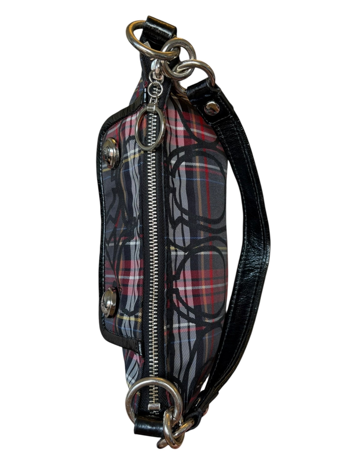 Coach Poppy Tartan Two Way Shoulder Bag