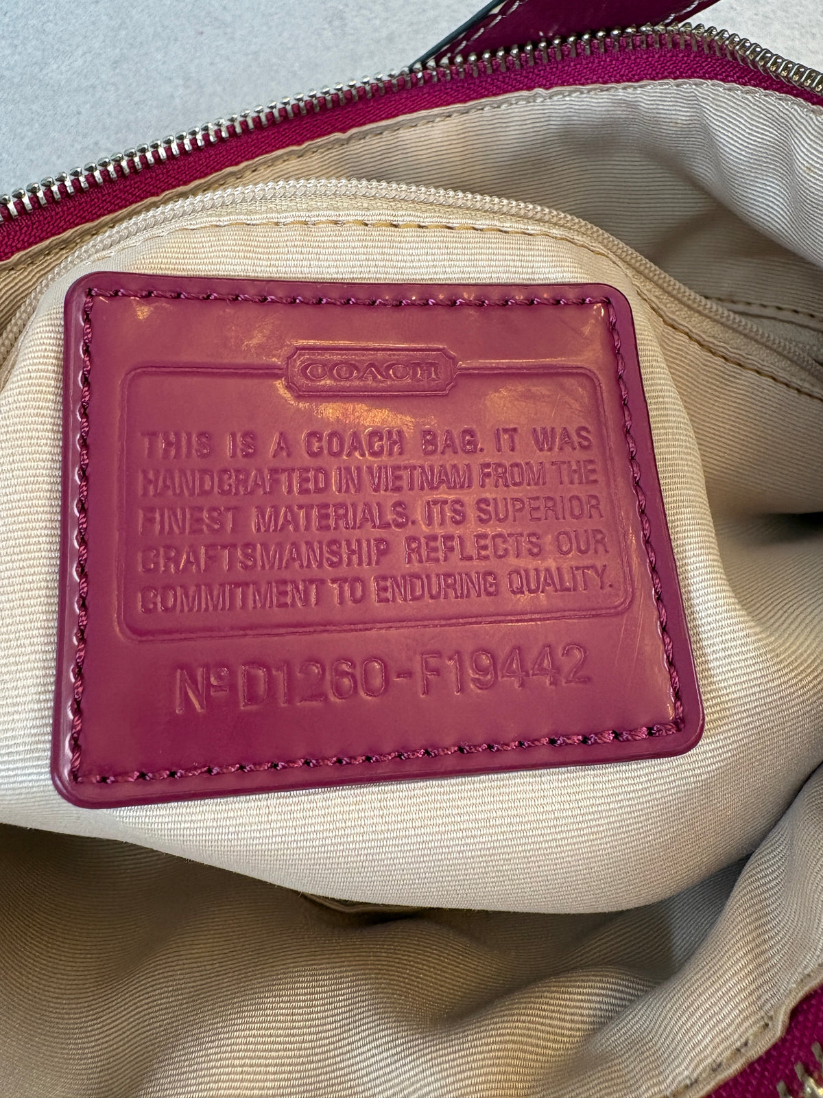 Coach Pink Monogram Shoulder Bag Two-way