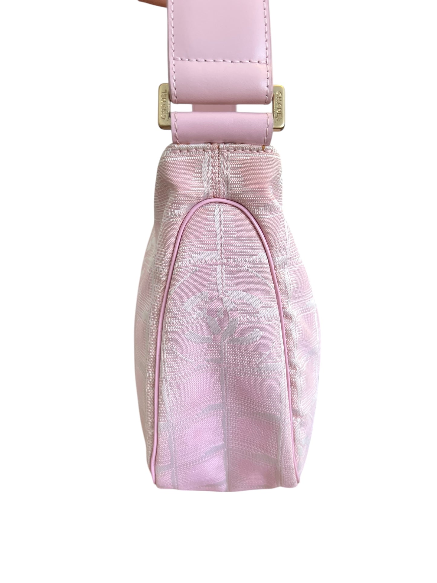 Chanel Pink Travel Line Shoulder Bag 2000s