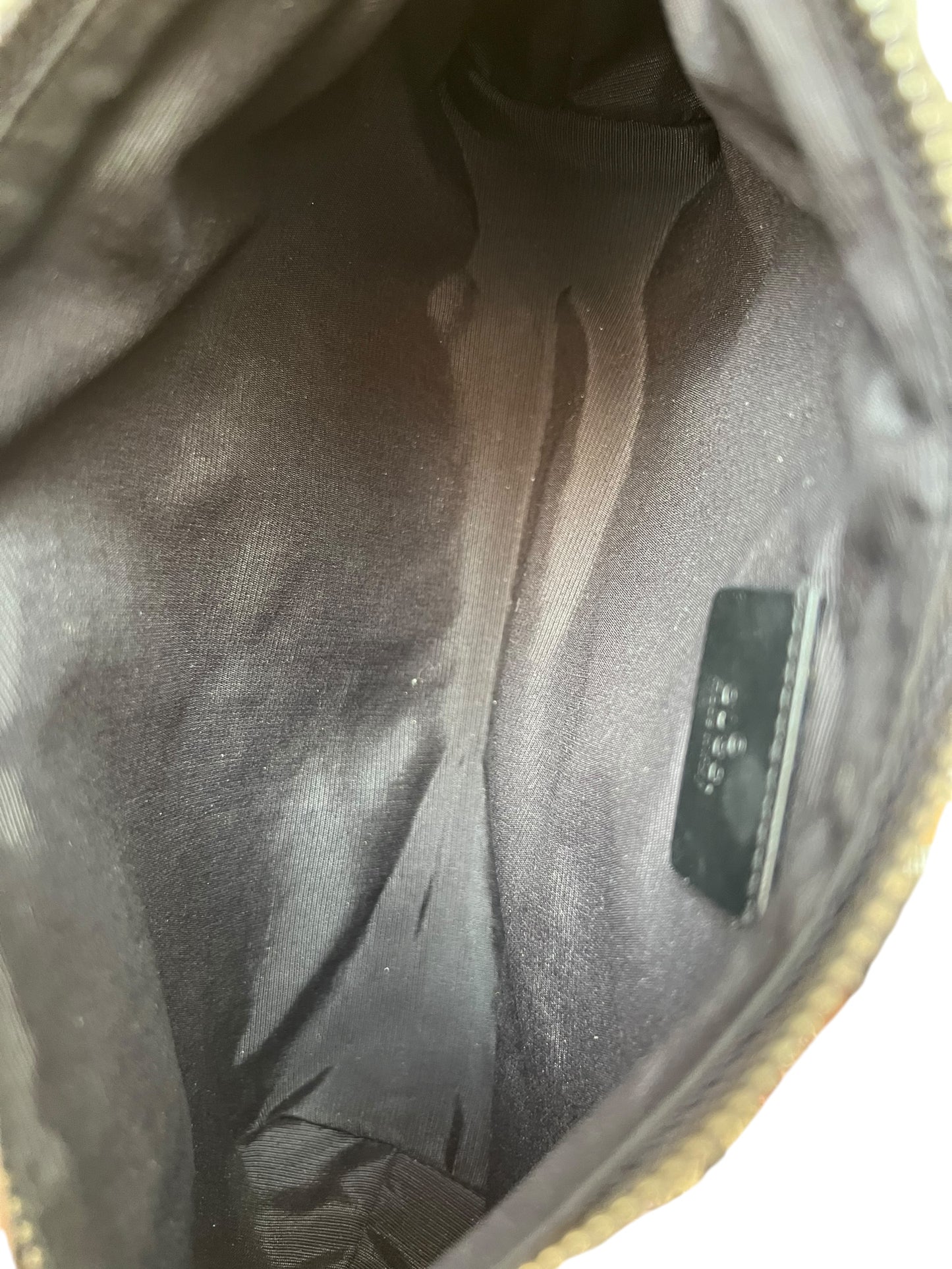 Gucci Black GG Canvas and Leather Pochette