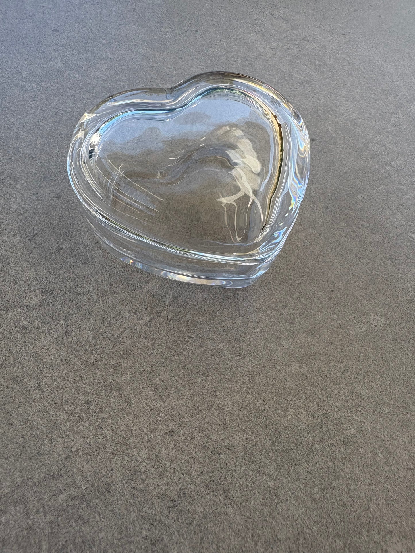 Heart Shaped Glass Jewellery Dish