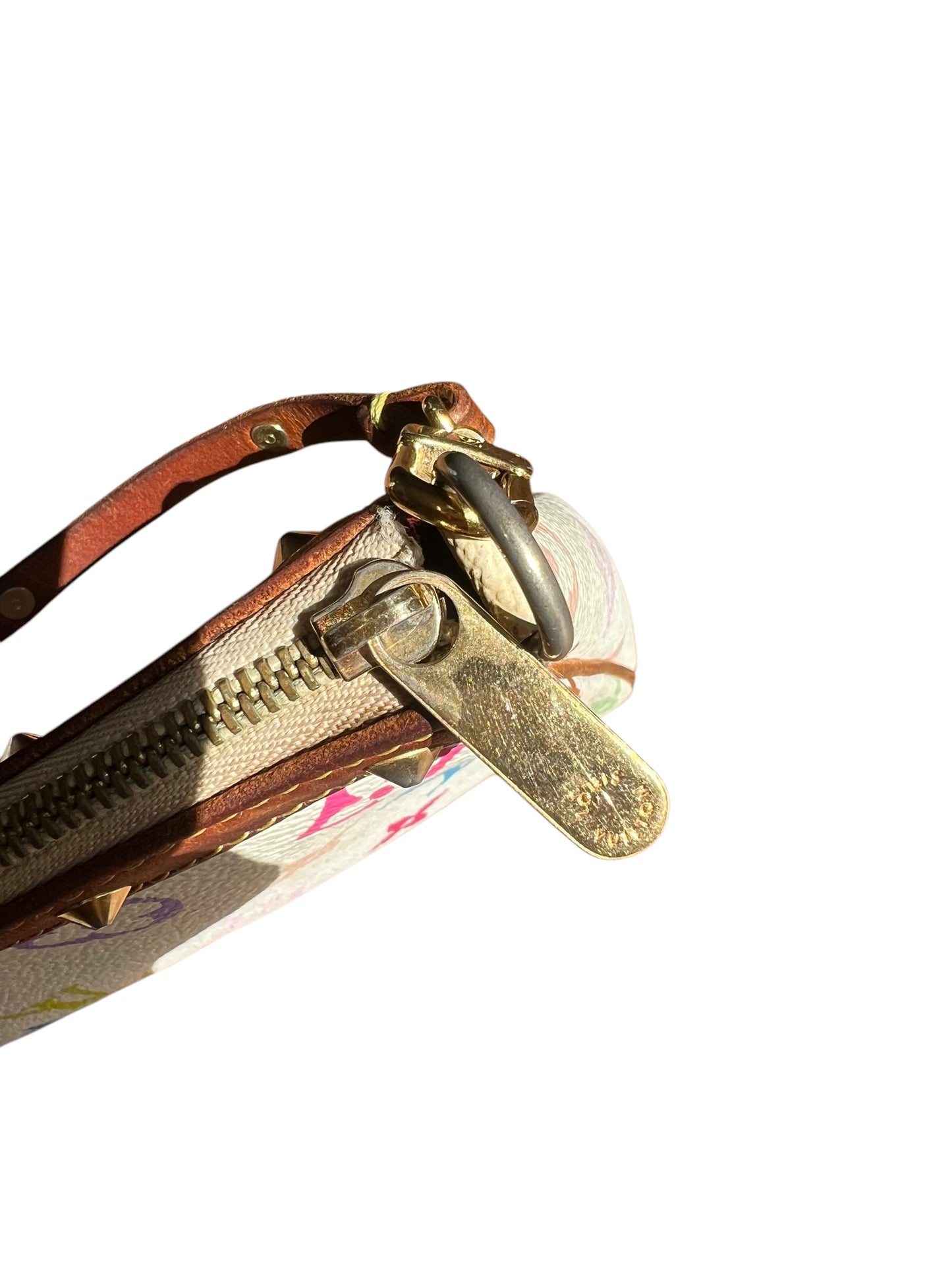 Louis Vuitton x Takashi Murakami White Multicolour Pochette Accessoires 2000s