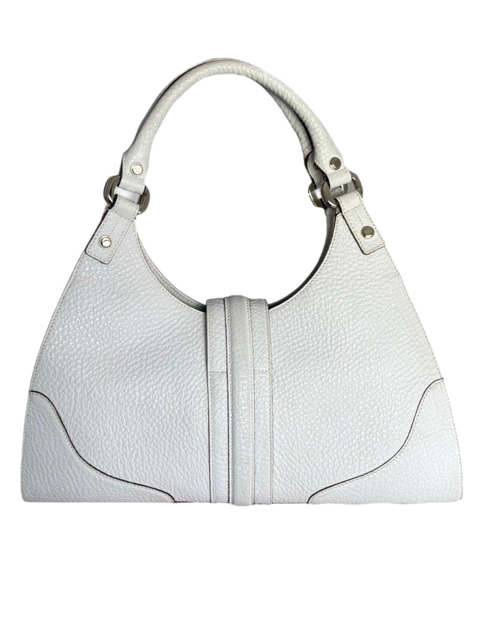 Gucci GG White Leather Jackie Bag
